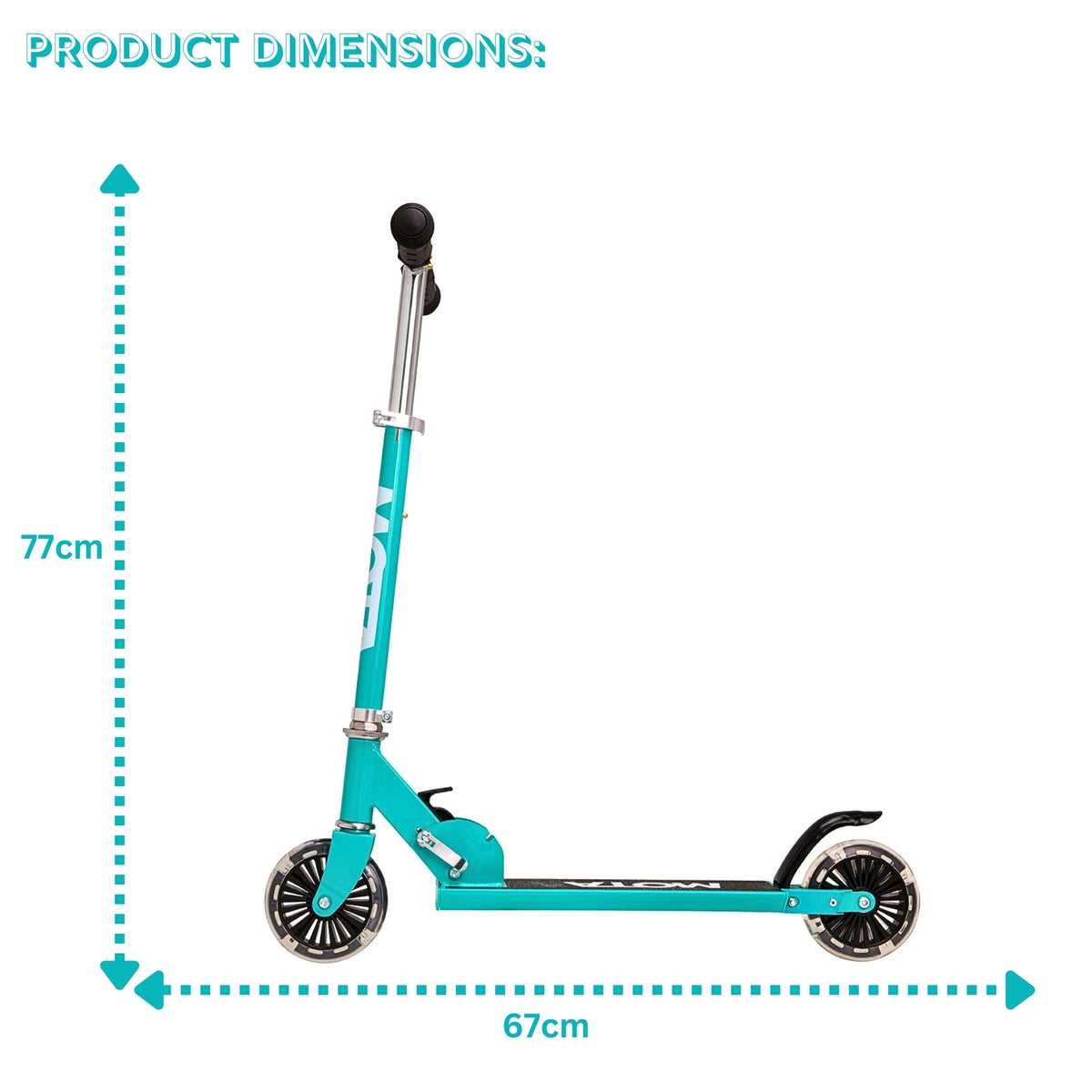 ATOM Light Up Inline Scooter - Teal Scooters