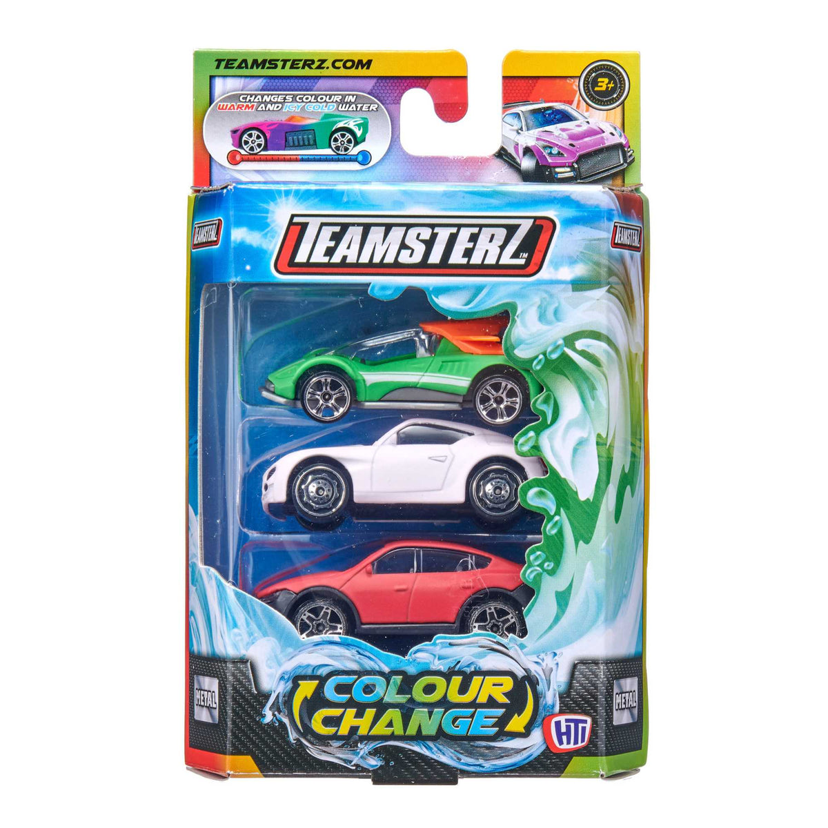 Teamsterz Colour Change Cars Playset - 3 Water Activated Colour Changing Cars Cars &amp; Transporters