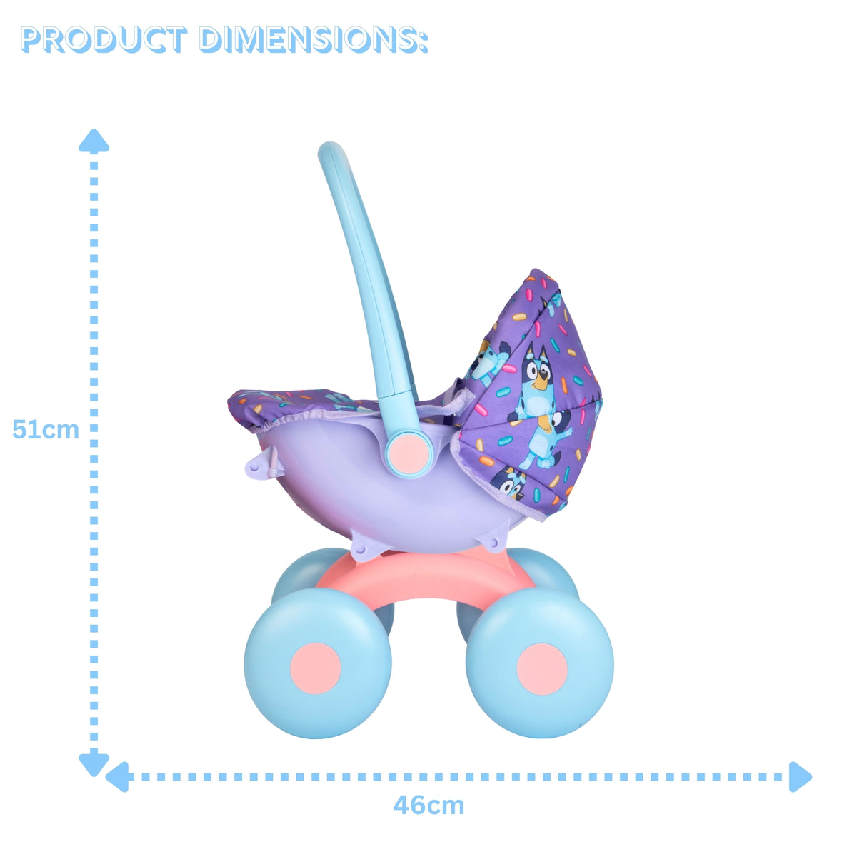 Bluey 4-in-1 Childrens Dolls Pram Prams