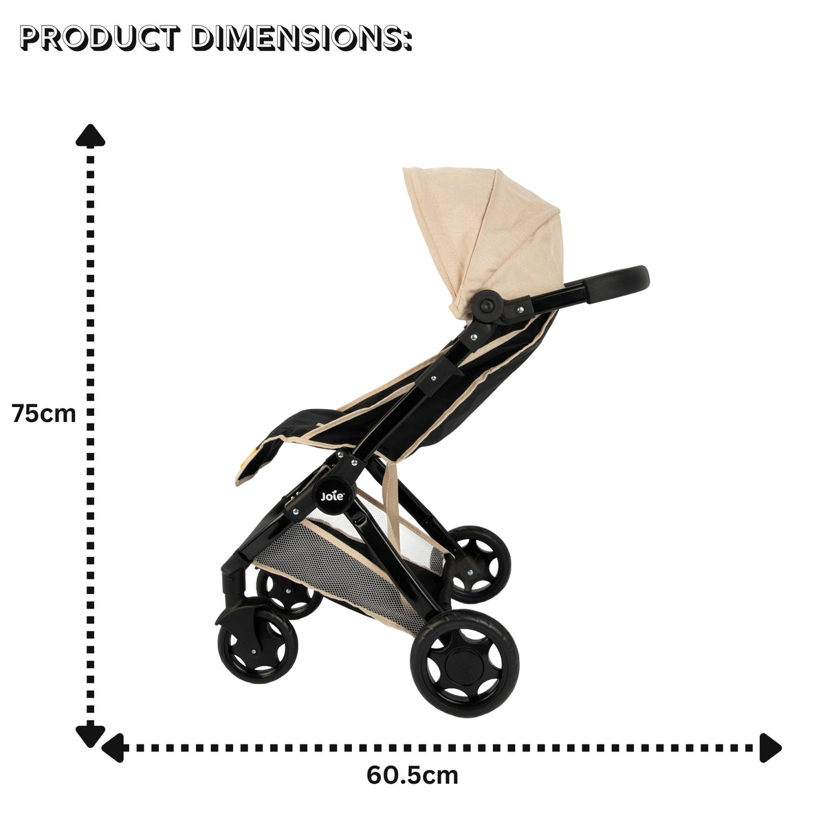Joie Junior Pact Pram - Stone &amp; Black Prams