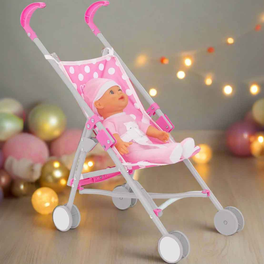 Dolly Tots Dolls Stroller - Includes Doll