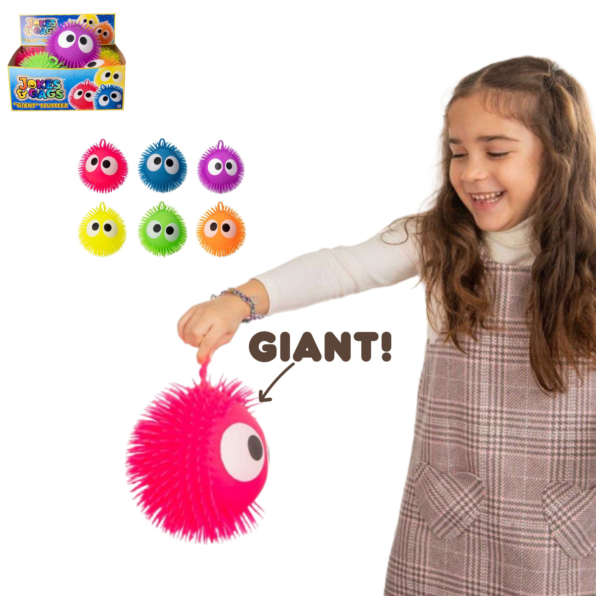 Fluffeez Balls Assorted Sensory toys - 6 Pack Spikey Balls Fidgety Toys Sensory Toys