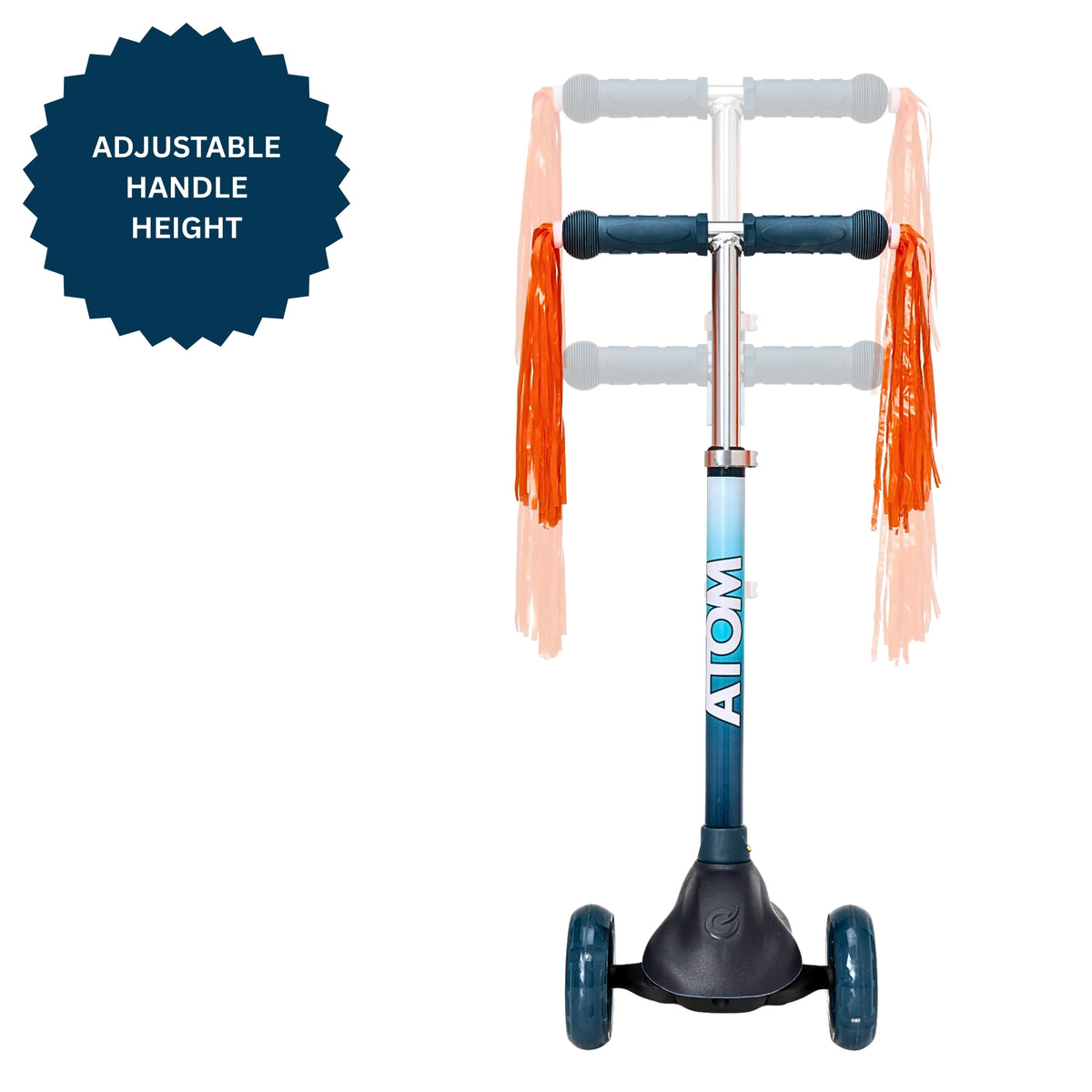 ATOM Eclipse Light-Up Scooter in Solar Design – Kids 3-Wheel Scooter with LED Deck and Flashing Wheels for Ages 5+.