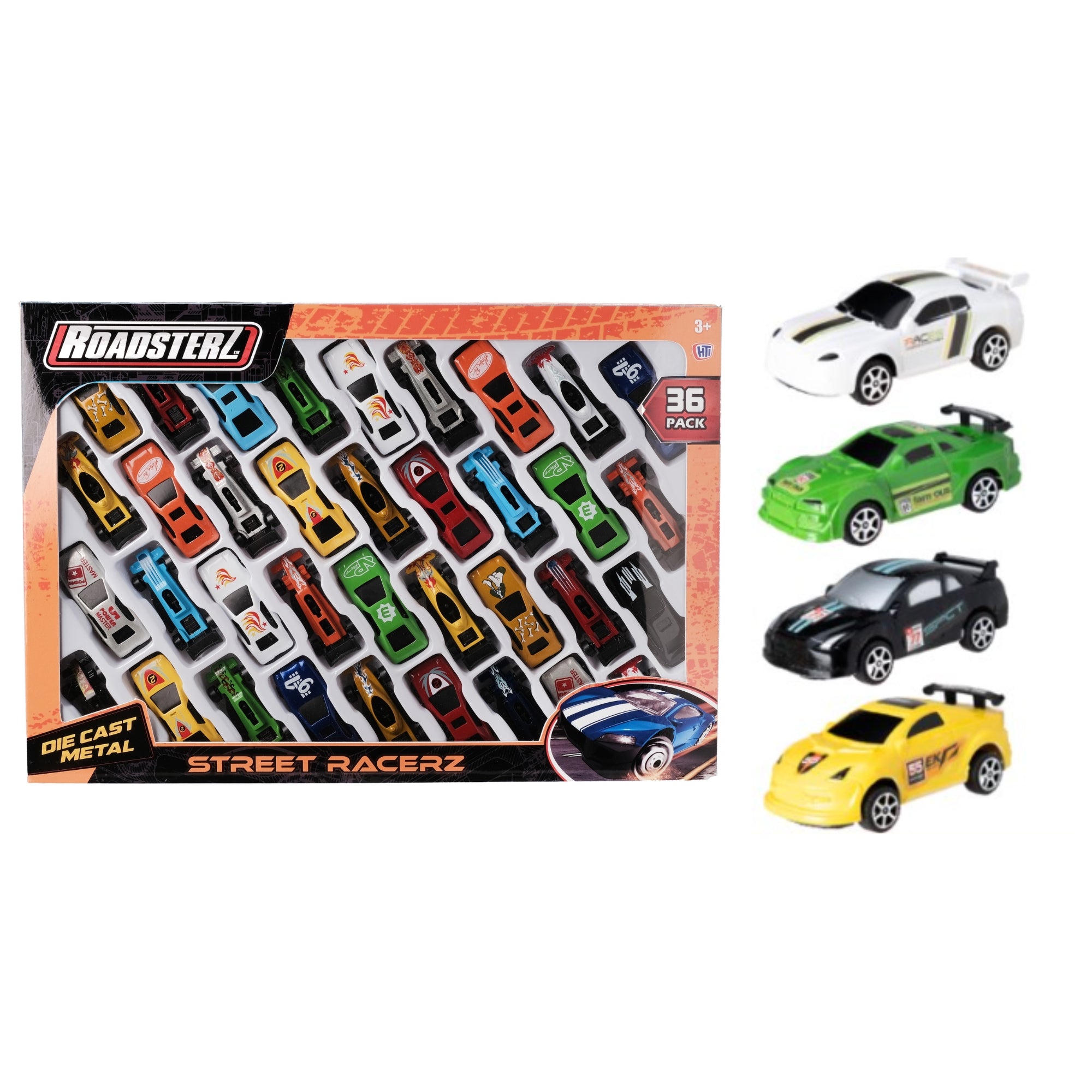 Roadsterz Street Racers Toy Car Playset - Includes 36 Racing Cars Cars & Transporters