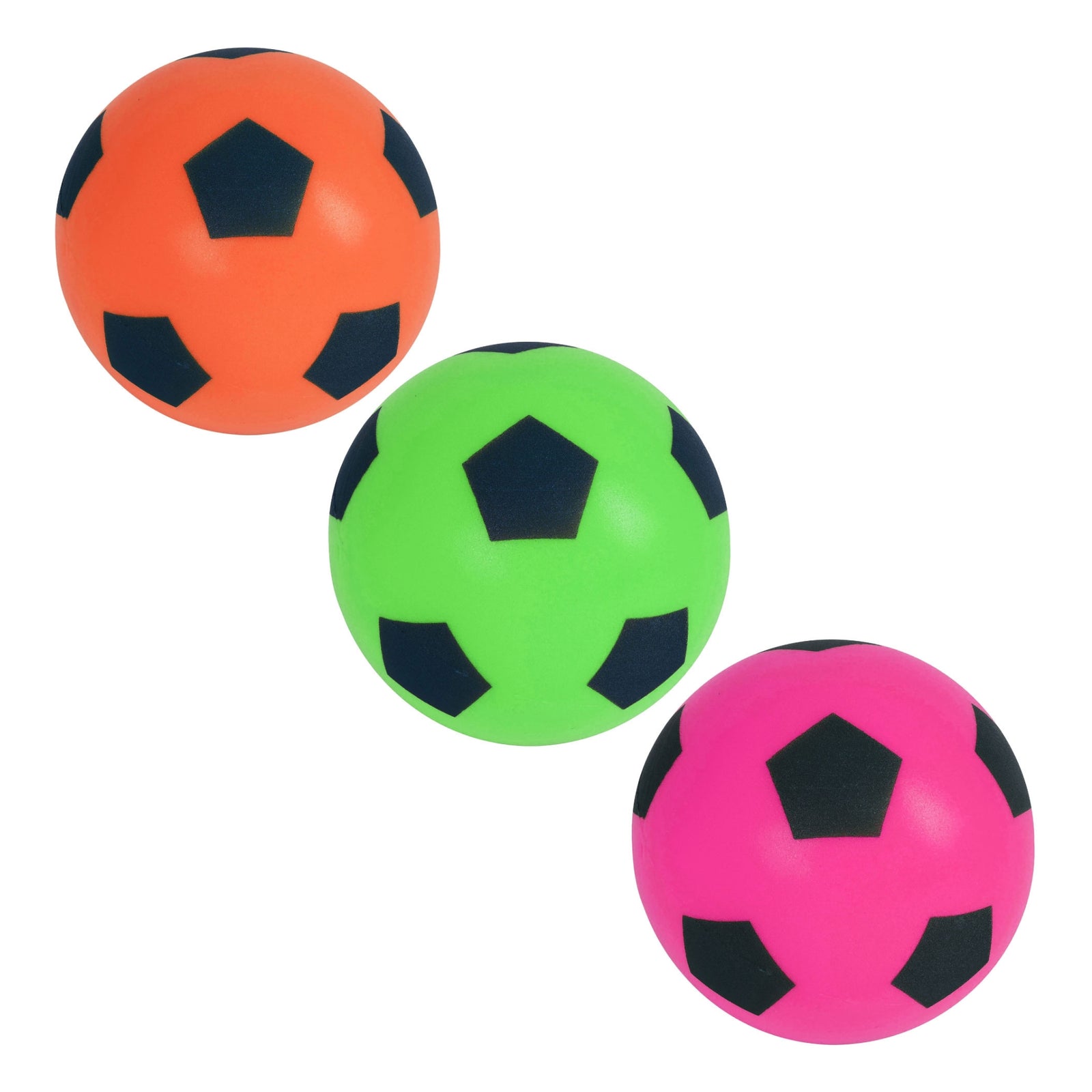 Foam Footballs | Pack of 3 | Orange, Pink, Green