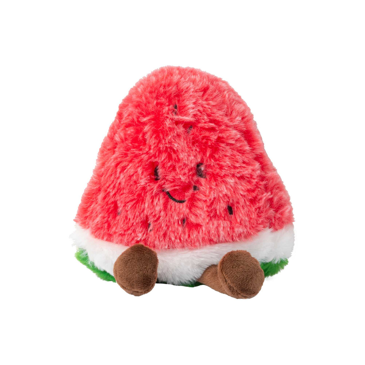 Squish-Yums plush toy collection featuring Claude Croissant Archie Avocado Winnie Watermelon and Pierre Pretzel soft slightly weighted stuffed toys for toddlers 18 months plus cuddly food-themed plushies for nursery and playroom