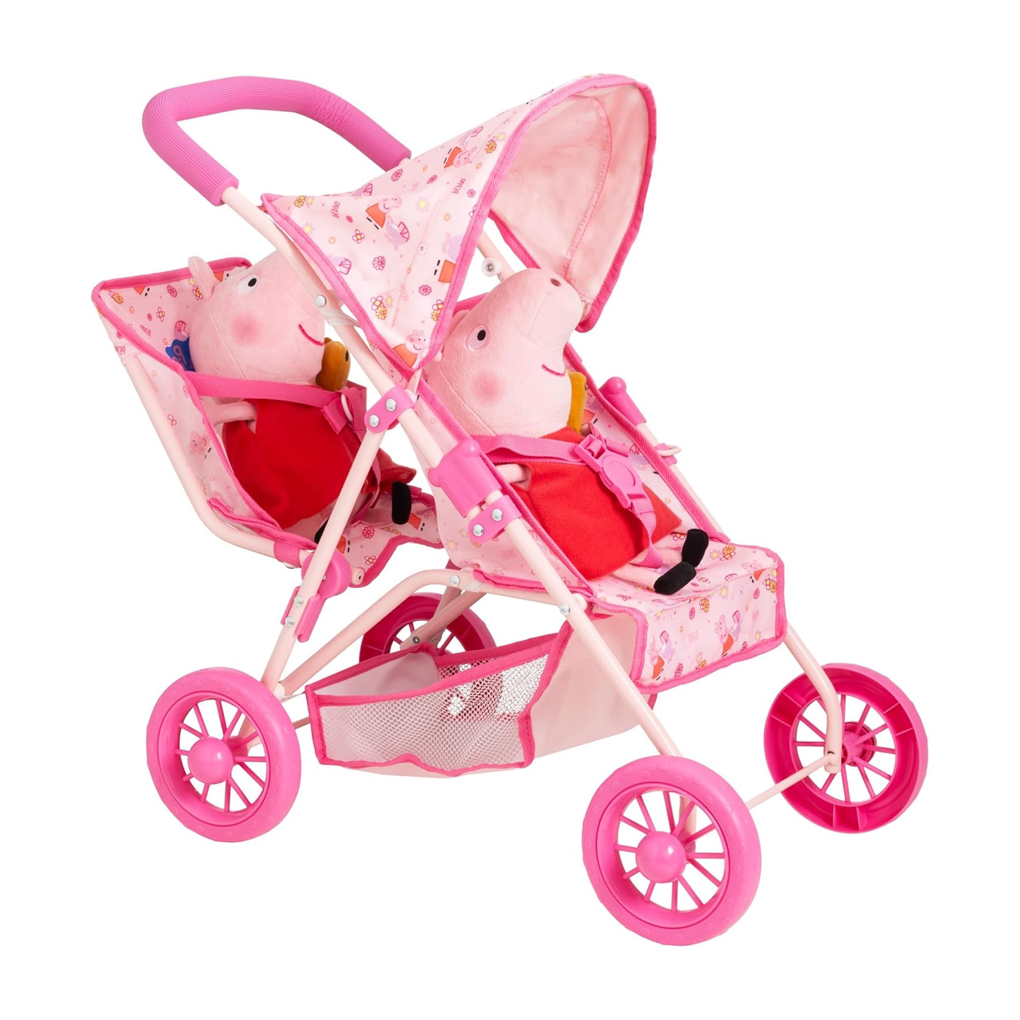 Peppa Pig Tandem Twin Pink Stroller