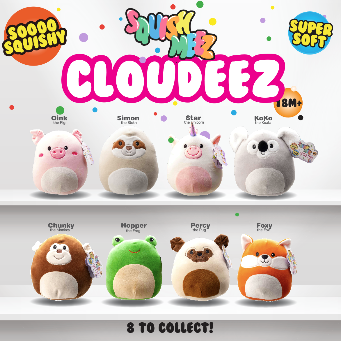 Squish Meez Cloudeez 9&#39; Plush Toy | Star Plushies