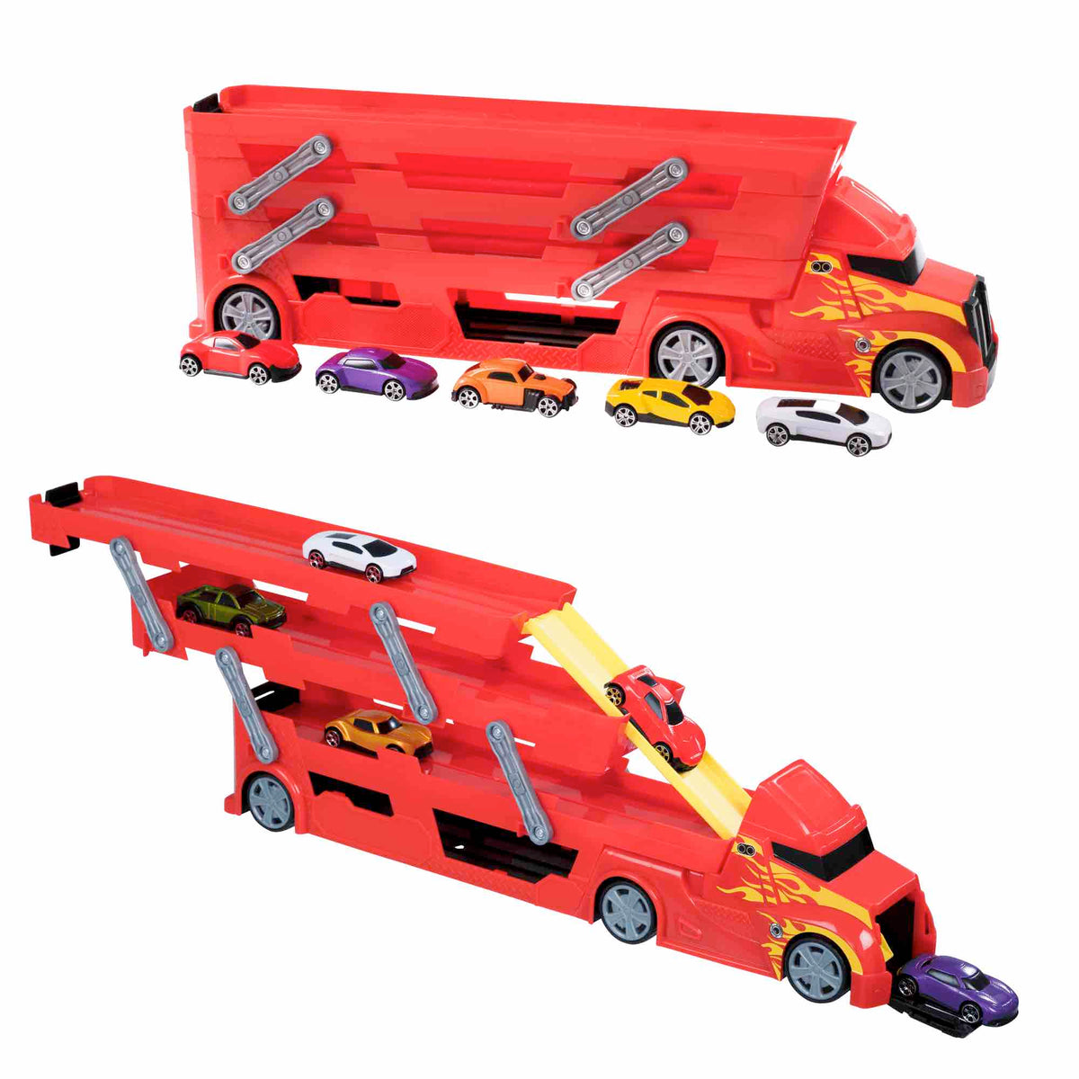 Teamsterz Metro City Launcher Transporter - Includes Five 3&quot; Die-Cast Cars Cars &amp; Transporters