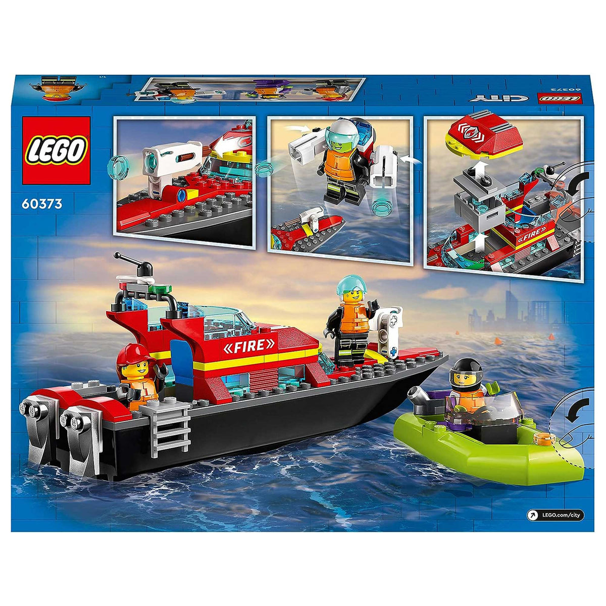 LEGO City Fire Rescue Boat Toy Building Set