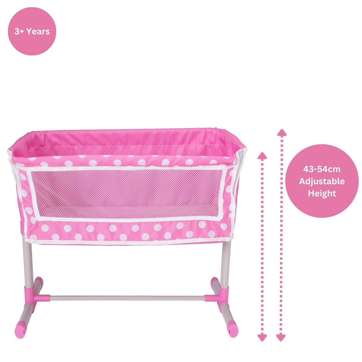 Dolly Tots Beside Me Dolly Cot - Cozy and Compact Toy Cot for Dolls, Ideal for Playtime