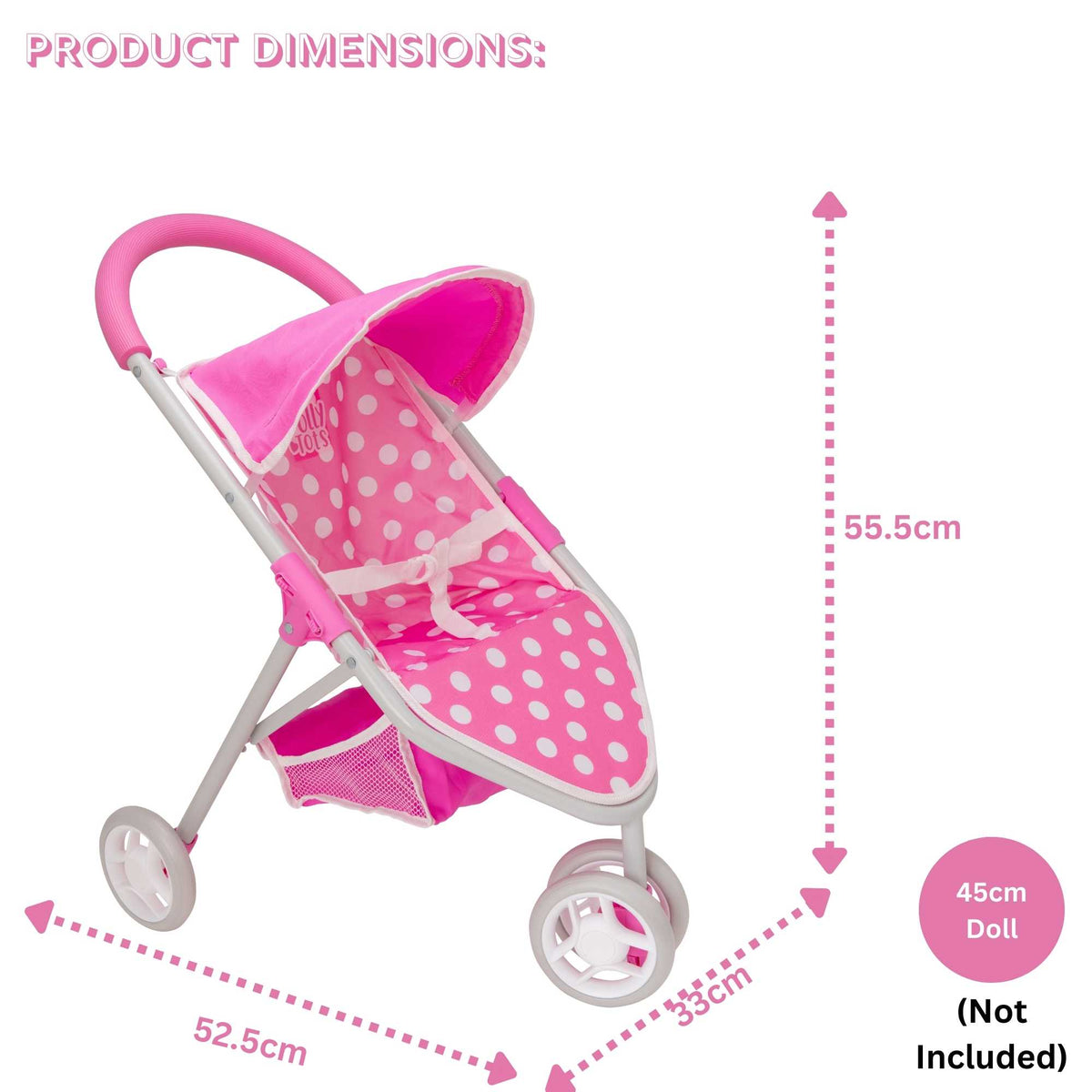 Dolly Tots Jogger Dolls Pram Prams