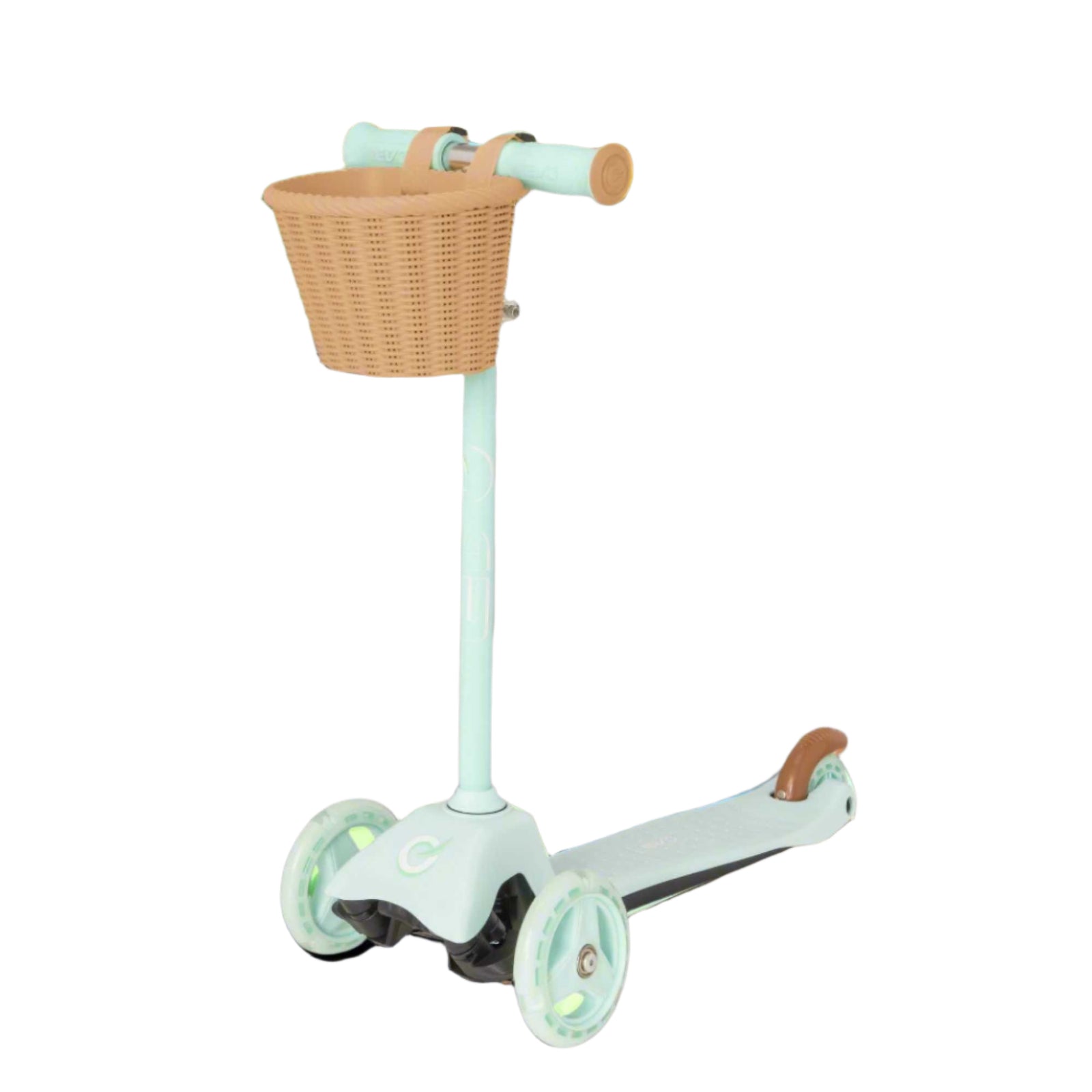 EVO Mini Cruiser Scooter With Basket - Mint Green