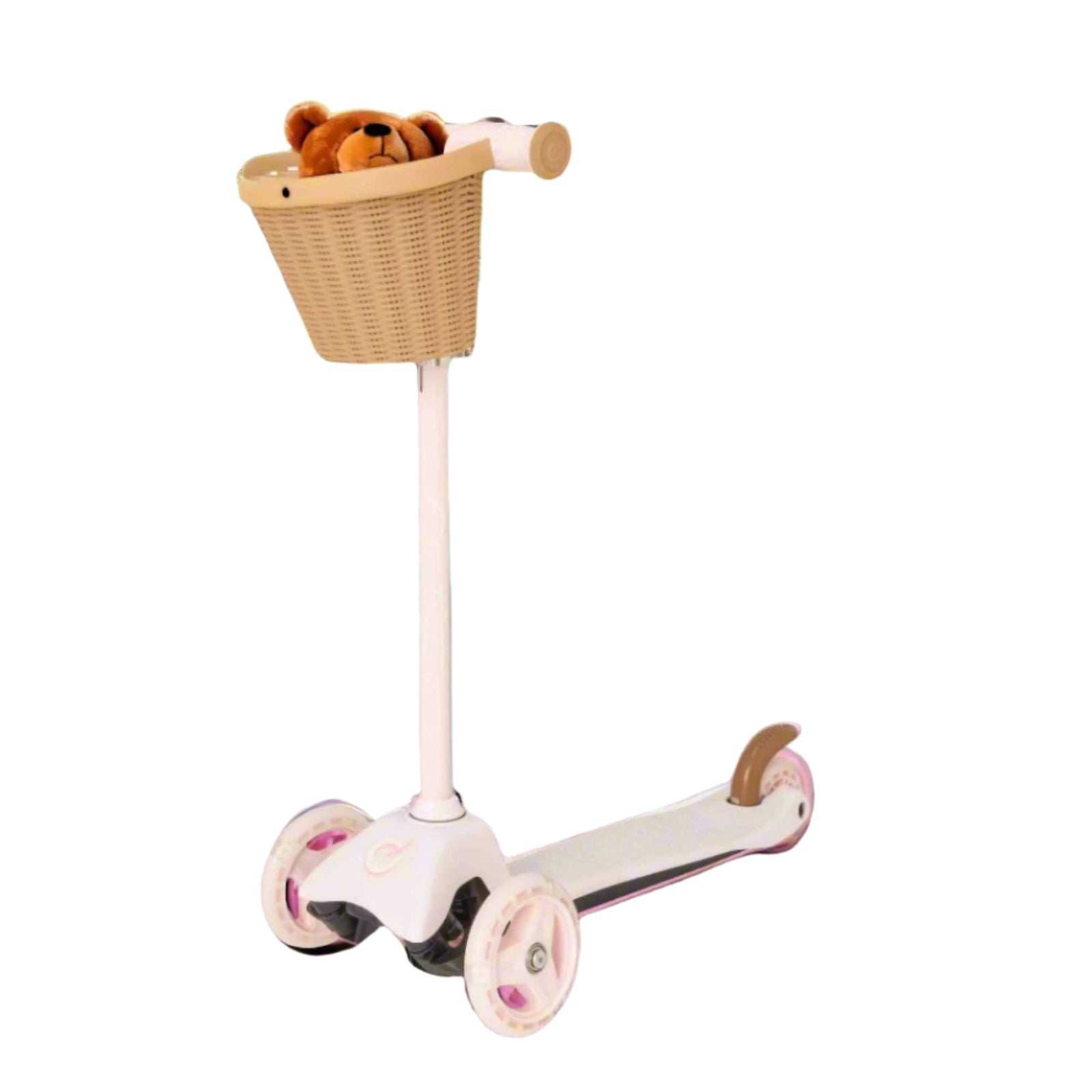 EVO Mini Cruiser Scooter With Basket - Pink