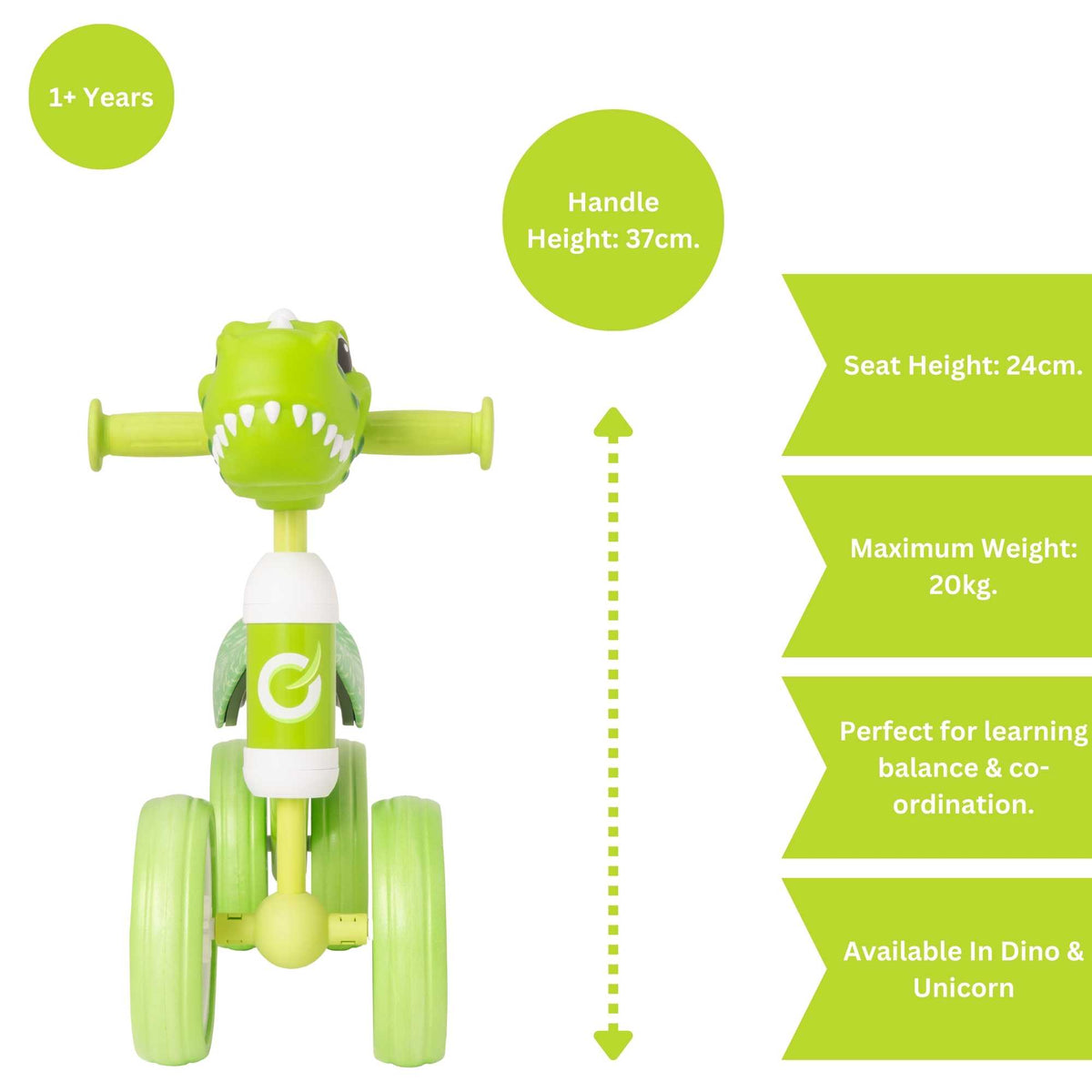 EVO Bobble Head Training Bike - Dinosaur