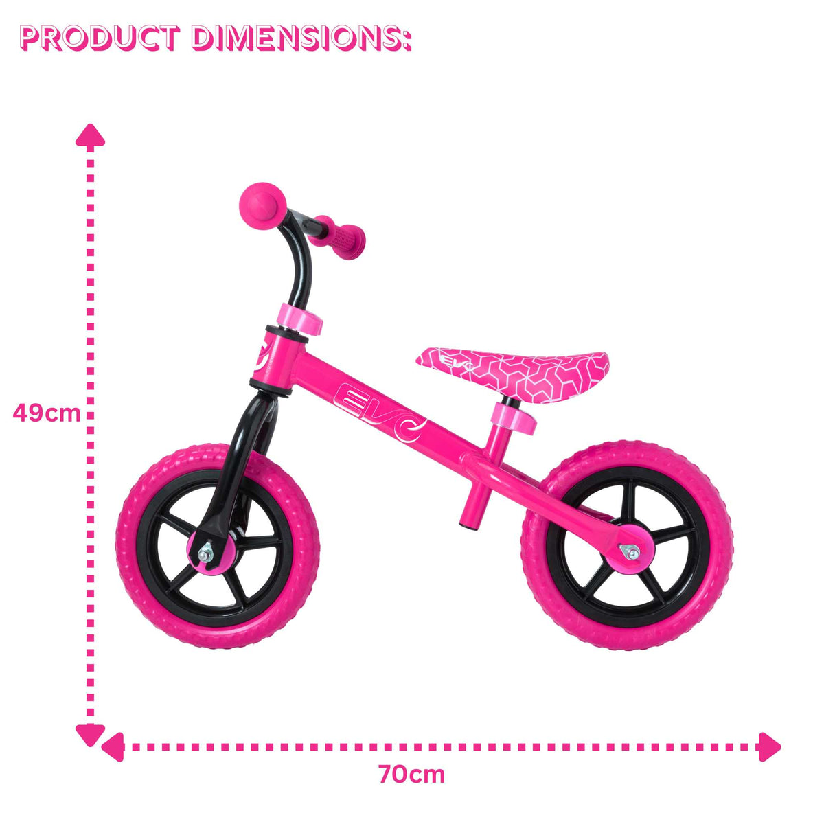 Child riding the EVO Balance Bike outdoors, showcasing the lightweight and durable design perfect for young learners to develop their balance and coordination skills