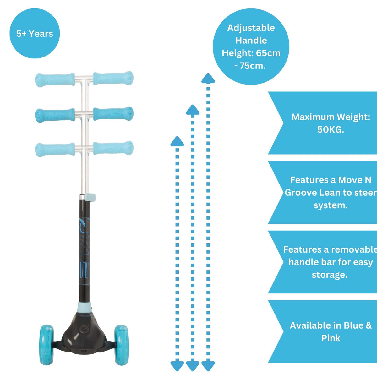 EVO Eclipse Light Up Scooter - Blue