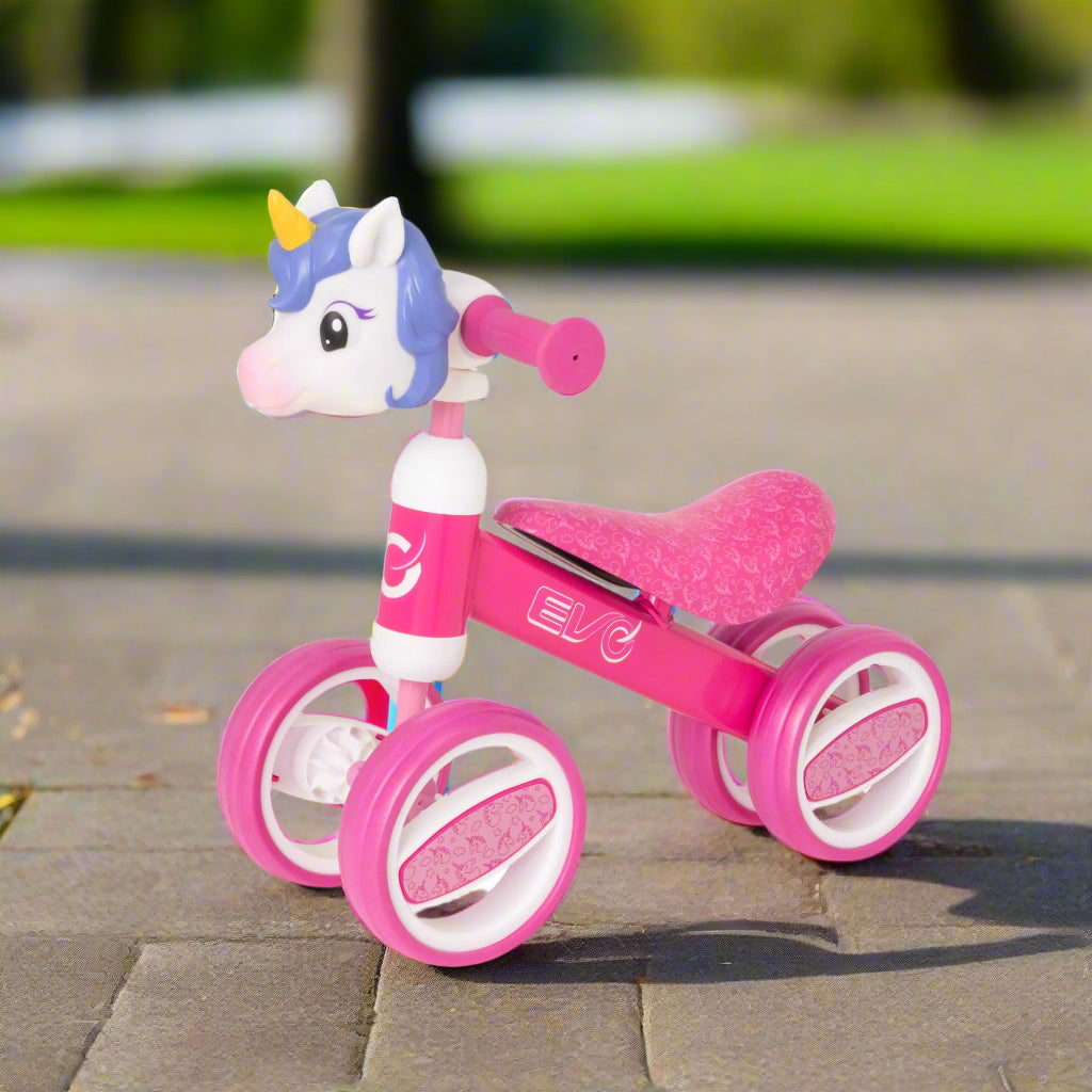 EVO Balance Bike with adjustable seat and handlebars, lightweight and durable frame, perfect for teaching children balance and coordination.