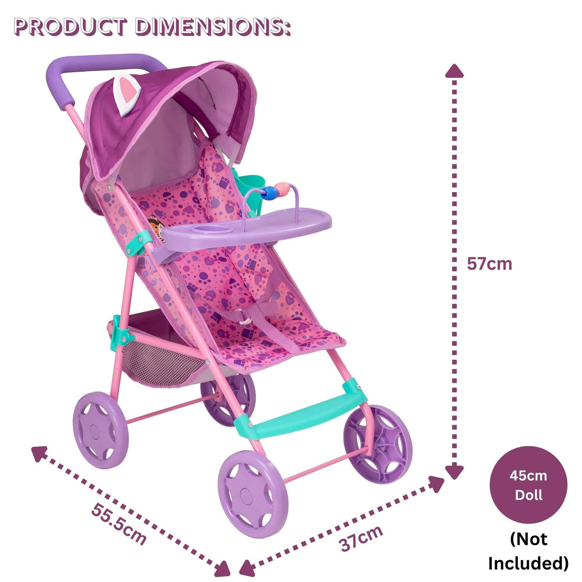 Gabby&#39;s Dollhouse Playtime Dolls Pushchair Pushchairs