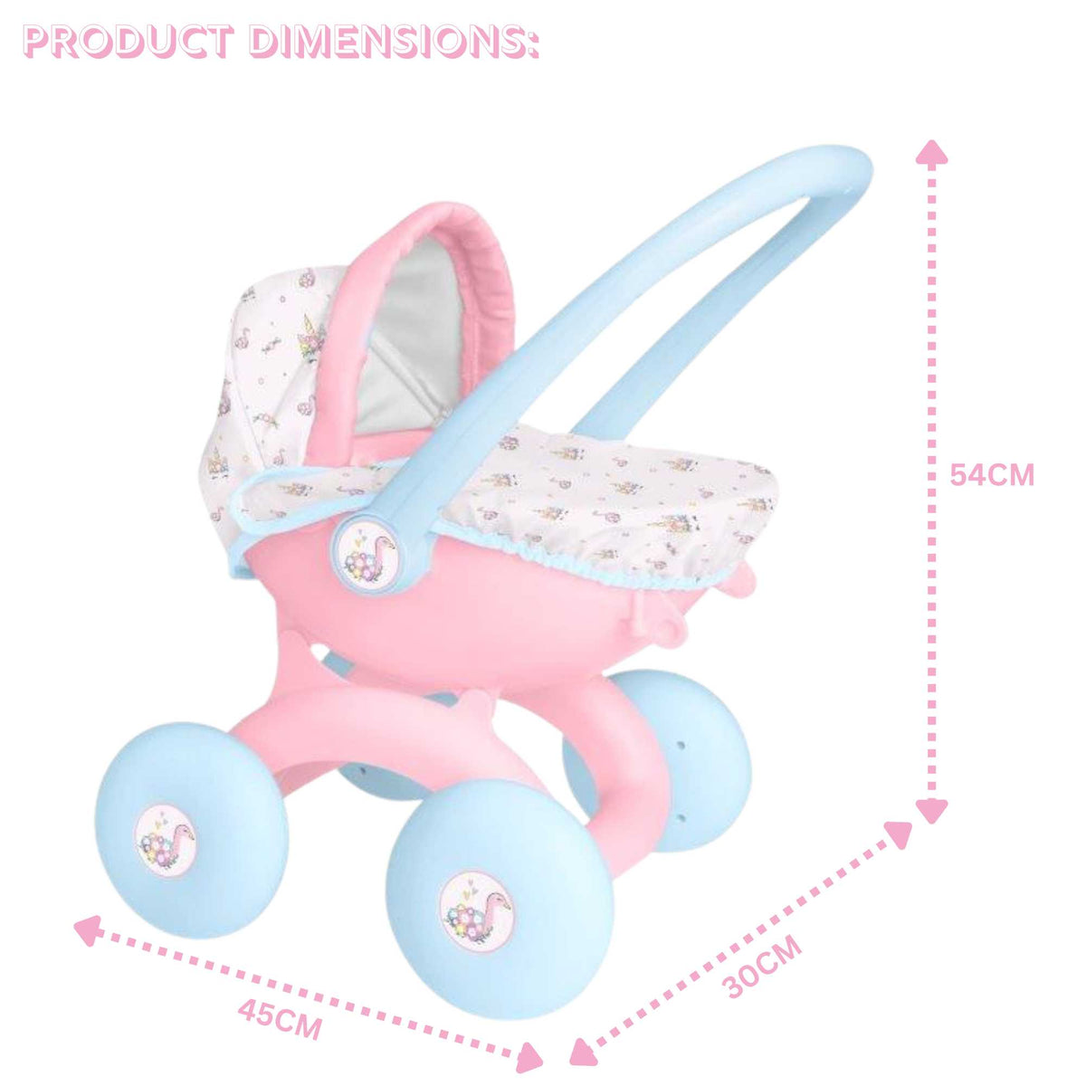 BabyBoo My First 4-IN-1 Interchangeable Dolls Pram Prams