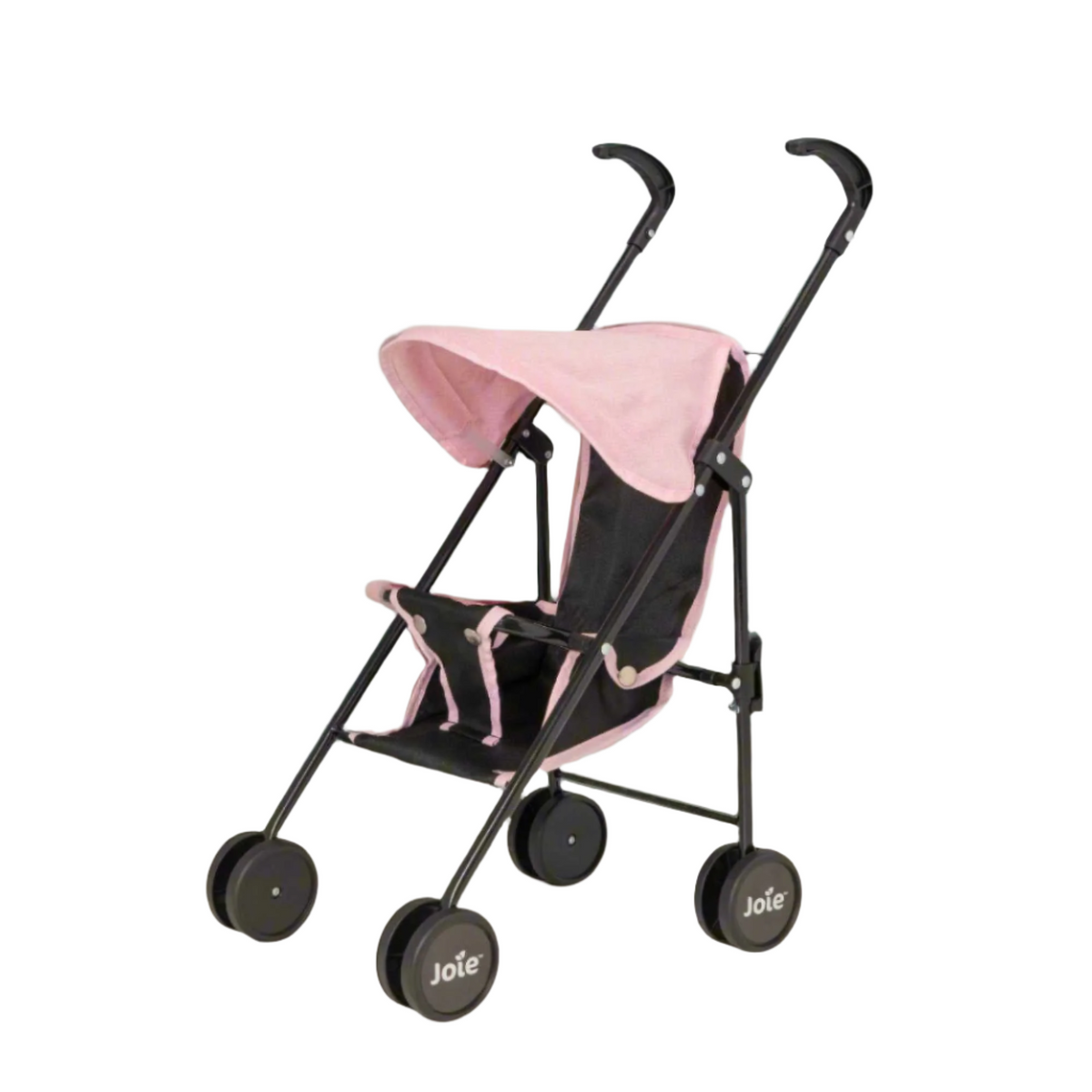 Stylish and compact toy pushchair designed for dolls, featuring a lightweight frame, easy-to-manoeuvre wheels, and a comfortable handle. Perfect for children to take their favourite dolls on the go, with a sleek and modern design.