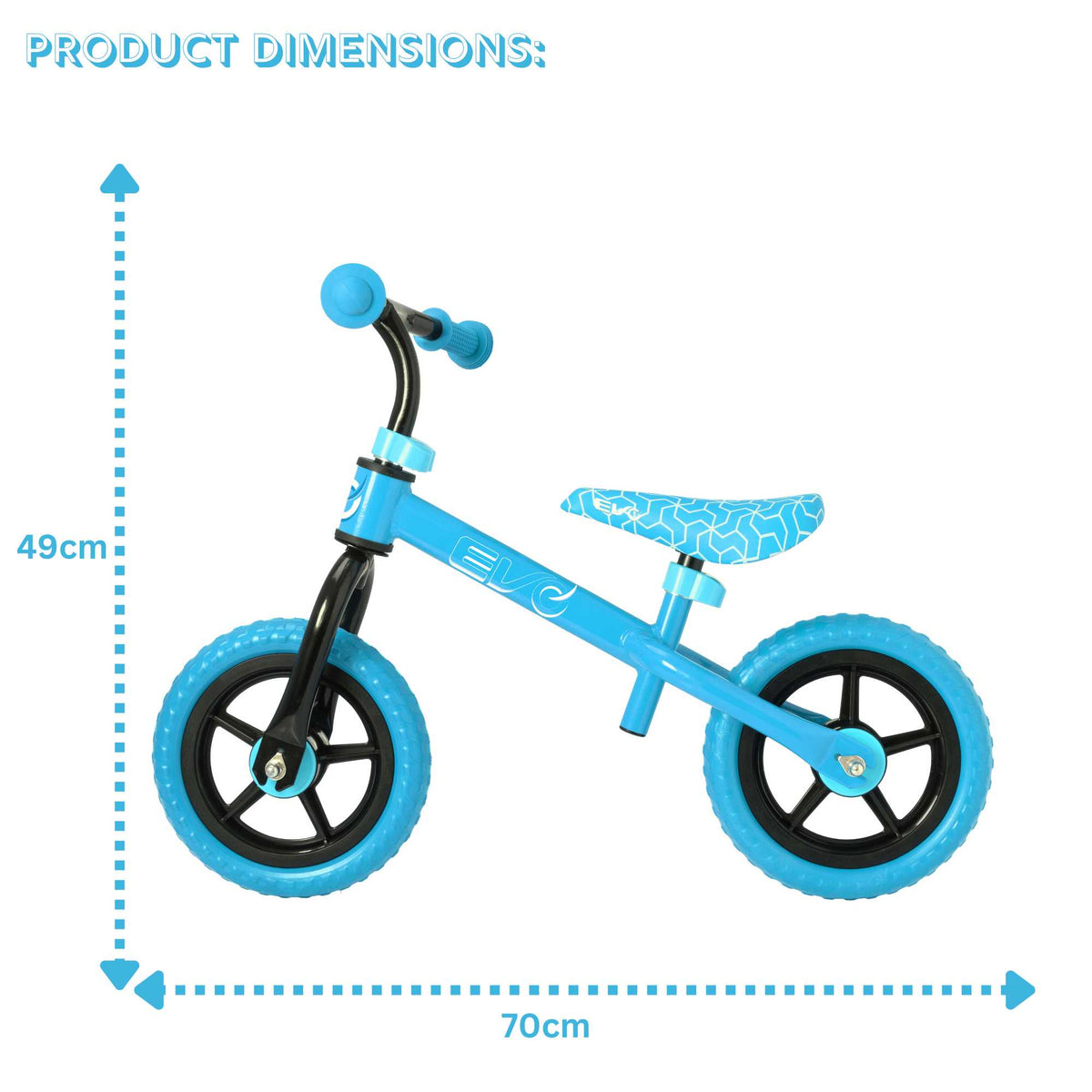 Child riding the EVO Balance Bike outdoors, showcasing the lightweight and durable design perfect for young learners to develop their balance and coordination skills