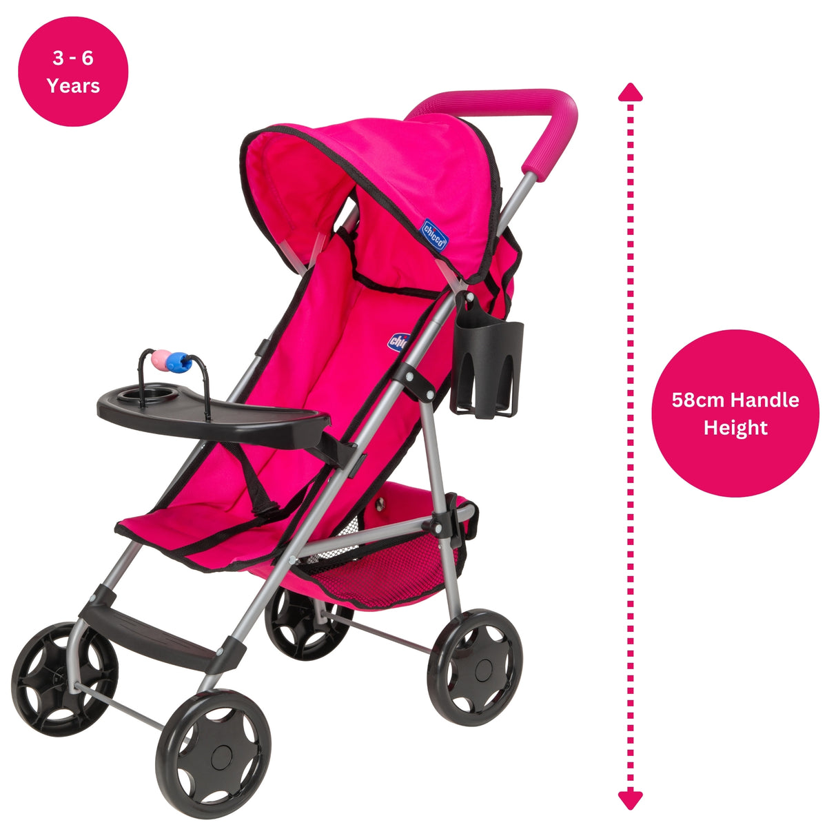 Chicco Ulala Playtime Dolls Pushchair - Pink Pushchairs