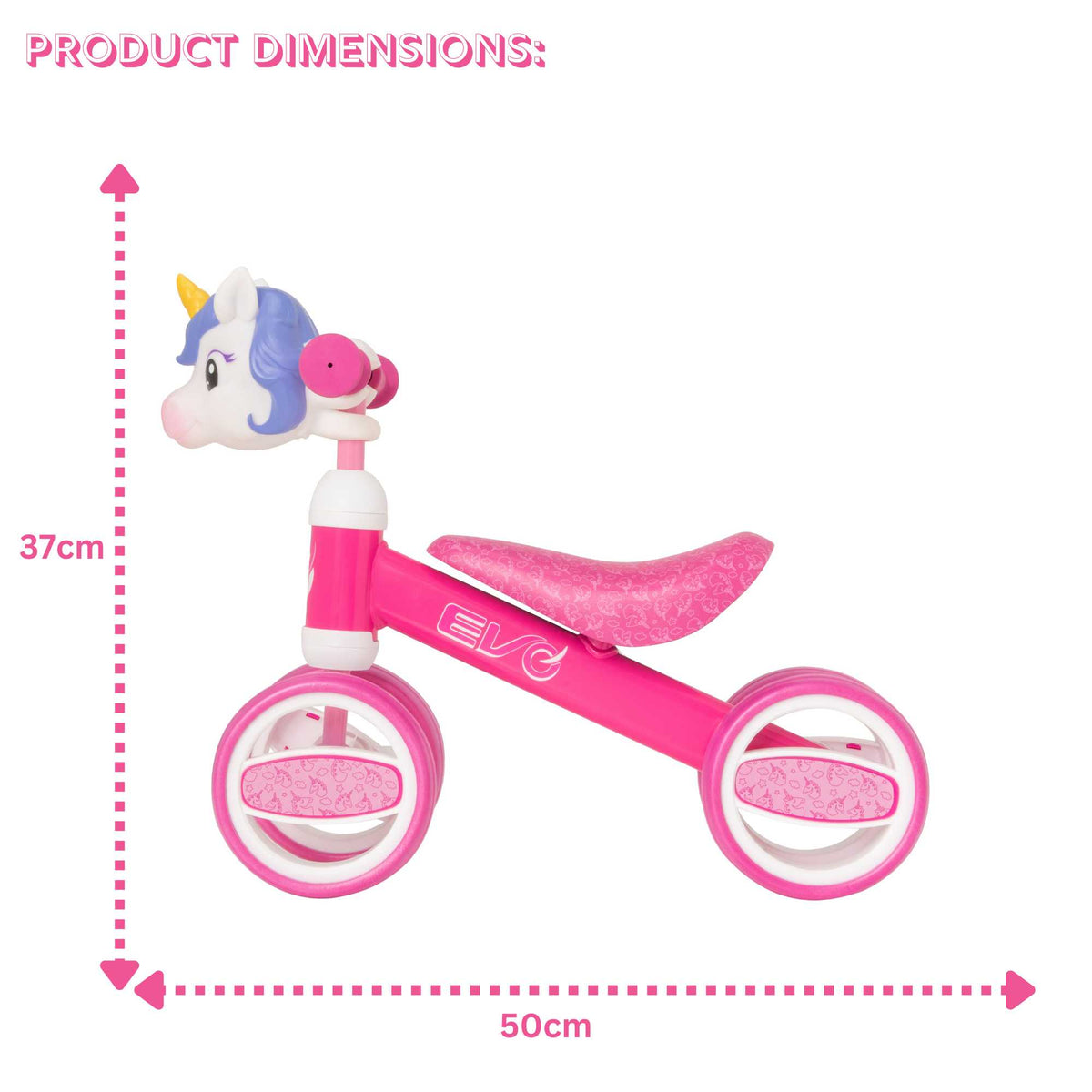 EVO Balance Bike with adjustable seat and handlebars, lightweight and durable frame, perfect for teaching children balance and coordination.