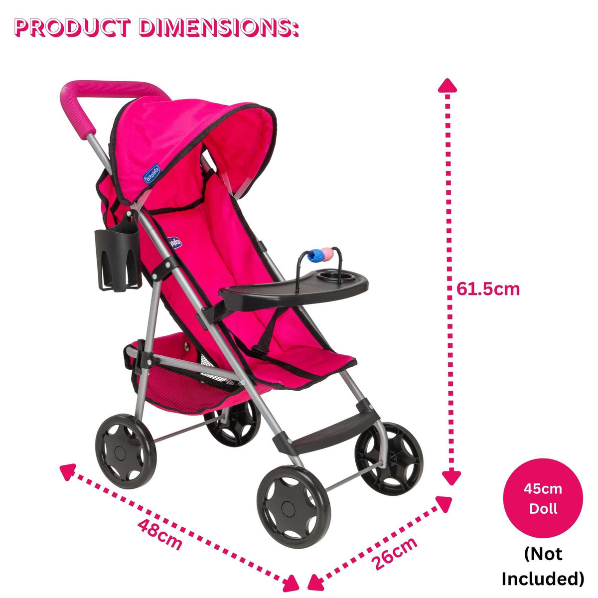 Chicco Echo Dolls Stroller - Pink