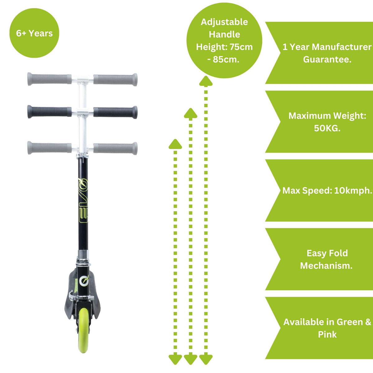 EVO VT1 Lithium Scooter for Kids Ages 6 and Up with Lightweight Design and Long-lasting Battery, prefect for outdoor and active play.