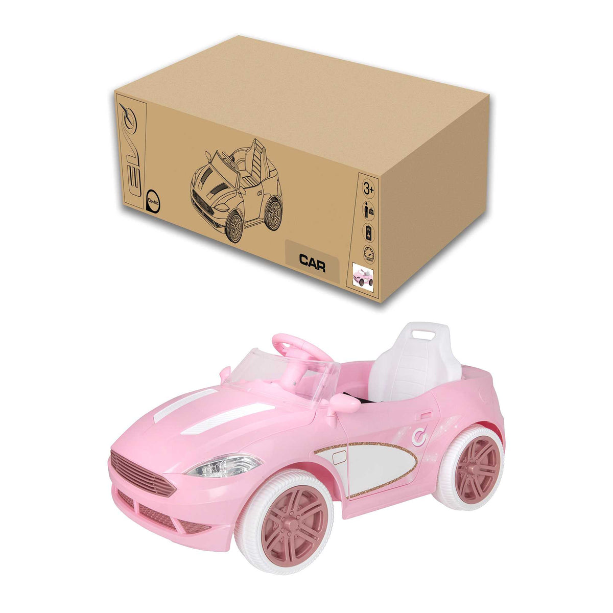 EVO Electric Ride-On Dream Coupe Pink Car Electric Ride Ons
