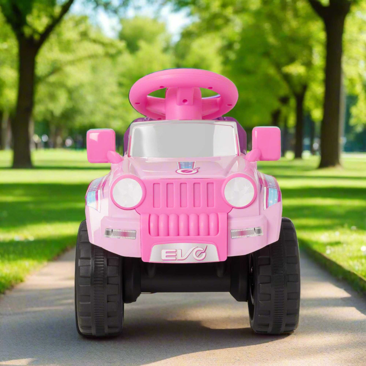 Evo 6V Kids Electric Ride On Pink Shimmer 4X4 Truck Electric Ride Ons