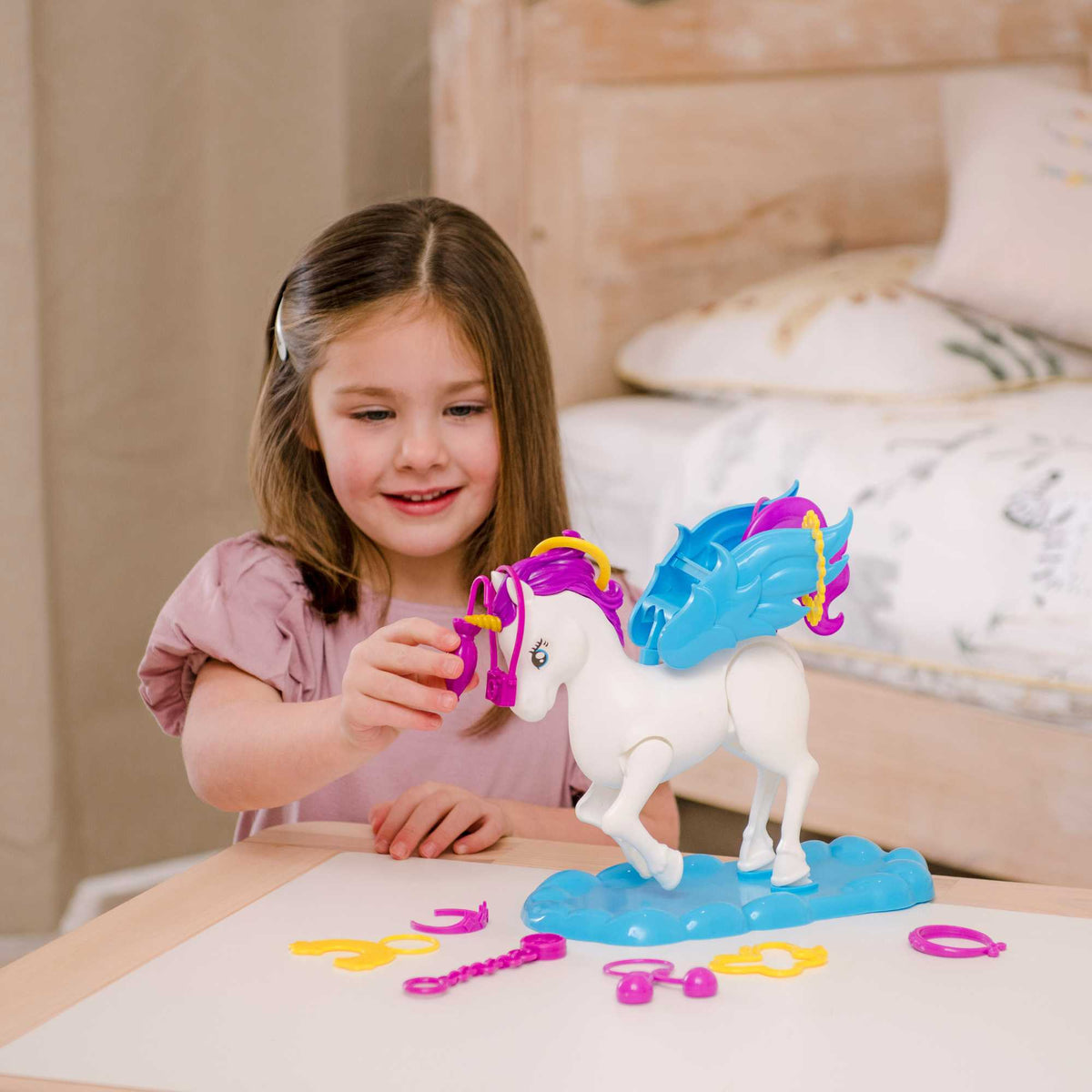 Epic Fun Crazy Unicorn Bucking Game with a colorful unicorn figure and game pieces, ideal for exciting family game nights and whimsical fun for all ages.