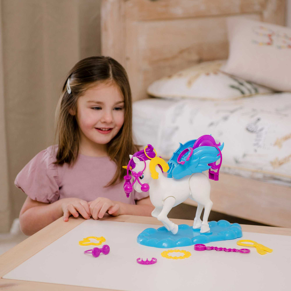 Epic Fun Crazy Unicorn Bucking Game with a colorful unicorn figure and game pieces, ideal for exciting family game nights and whimsical fun for all ages.