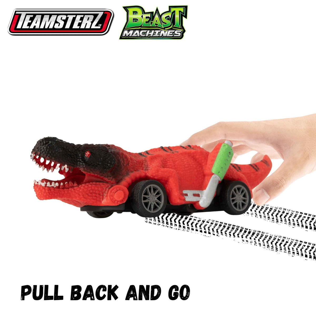 Teamsterz Beast Machine Pull-Back Dino Racers - 6 Cars Included Cars &amp; Transporters