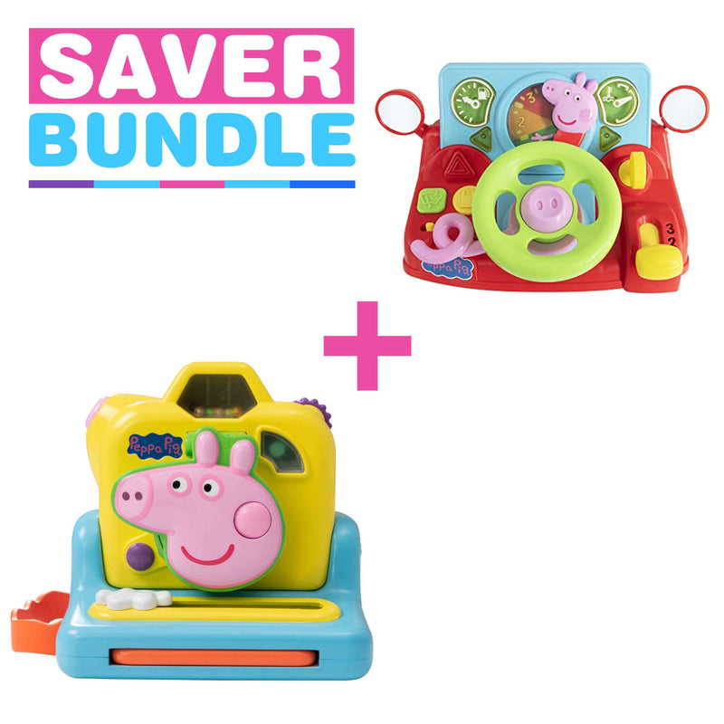 Peppa Pig Click Pic Camera + Peppa Pig Electronic Mini Driver - Bundle