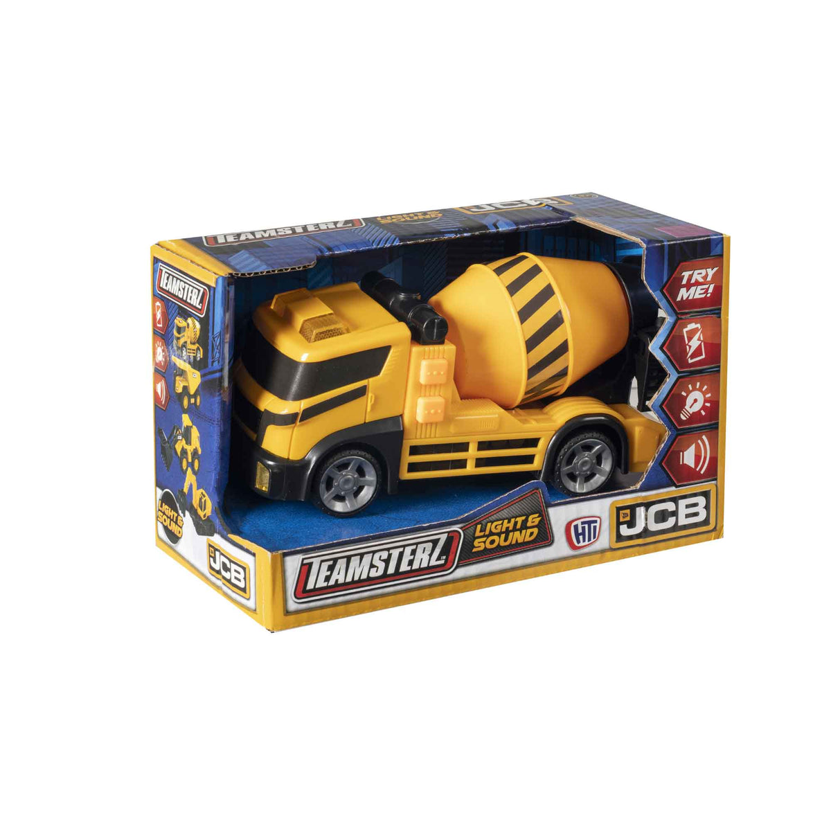 Teamsterz JCB Light &amp; Sound Cement Mixer Construction Vehicles