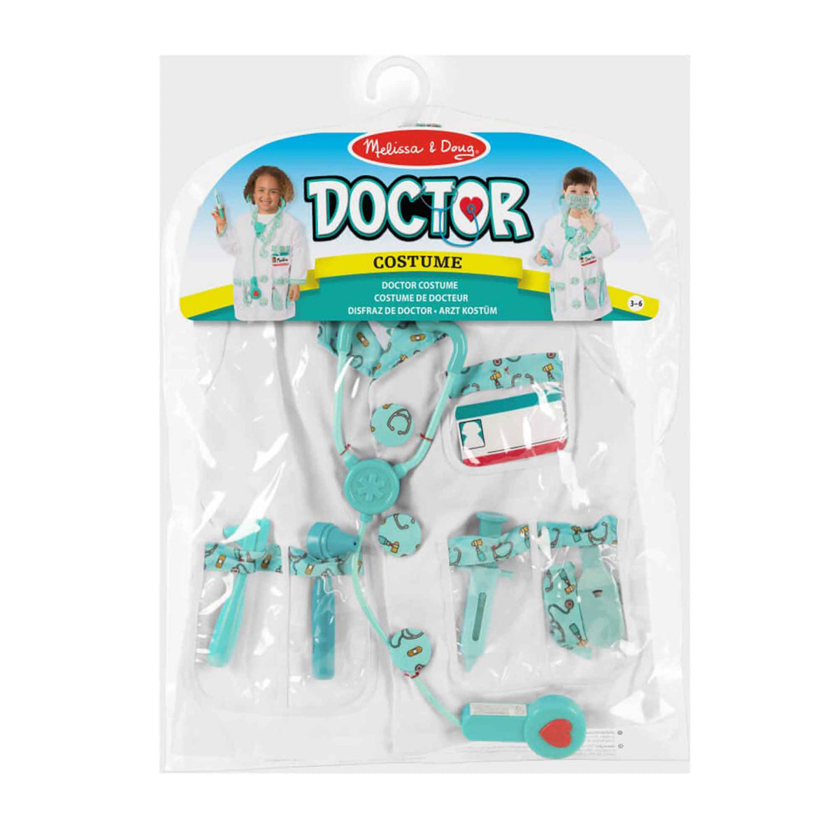 Melissa and Doug Doctor Costume Dress Up Role Play Set