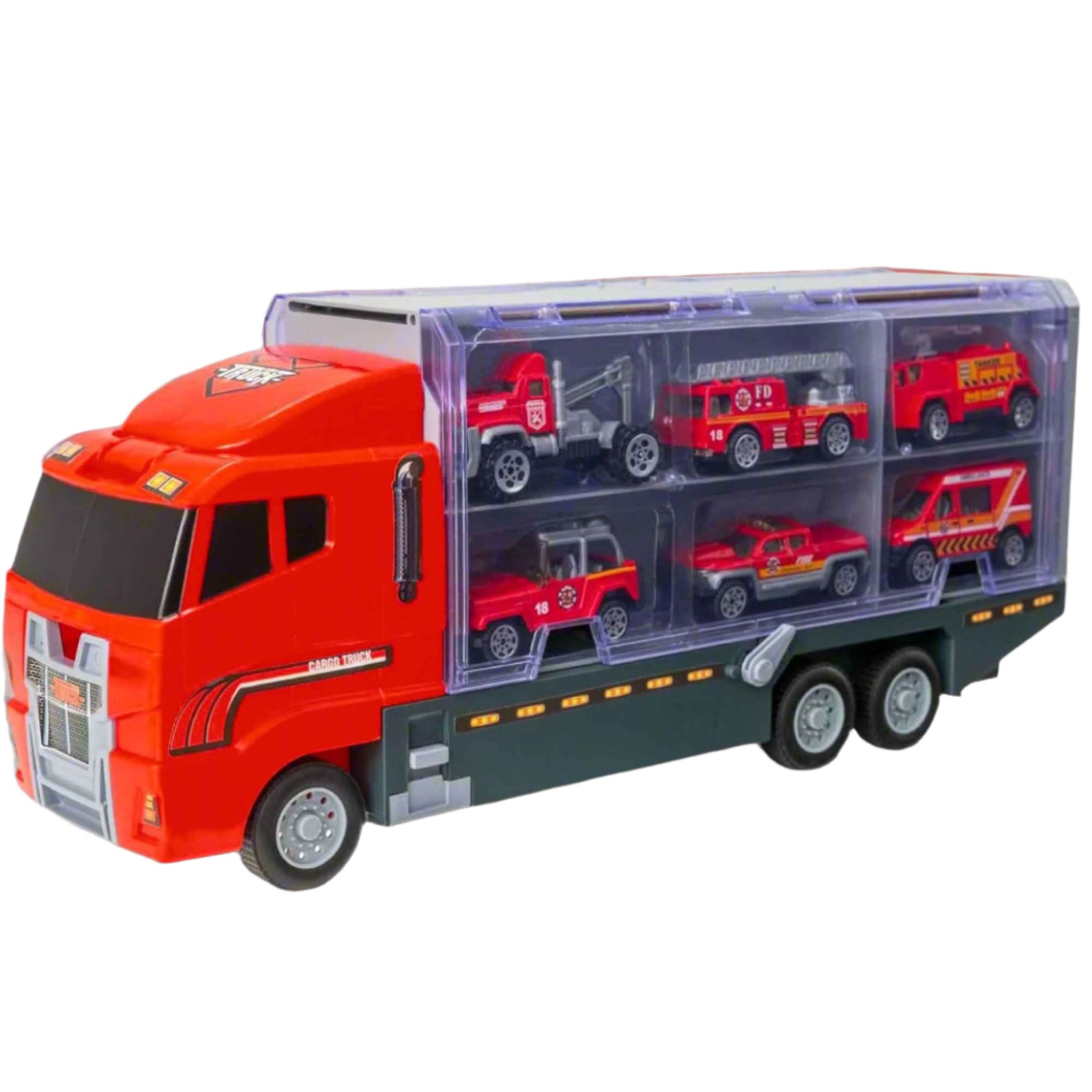 Teamsterz Fire Service Transporter Toy Truck Playset