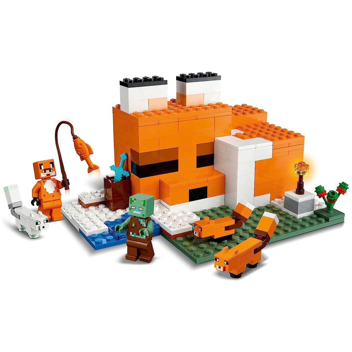 LEGO Minecraft 21178 The Fox Lodge House Animals Toy