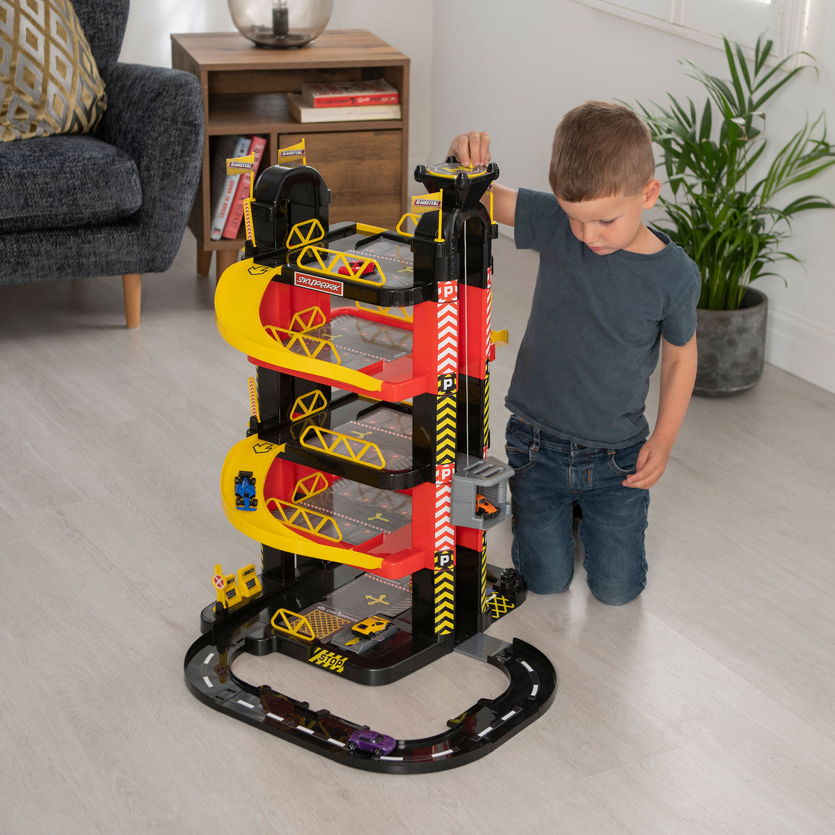 Teamsterz Metro City 5 Level Tower Garage - Includes 5 Die Cast Cars Cars &amp; Transporters