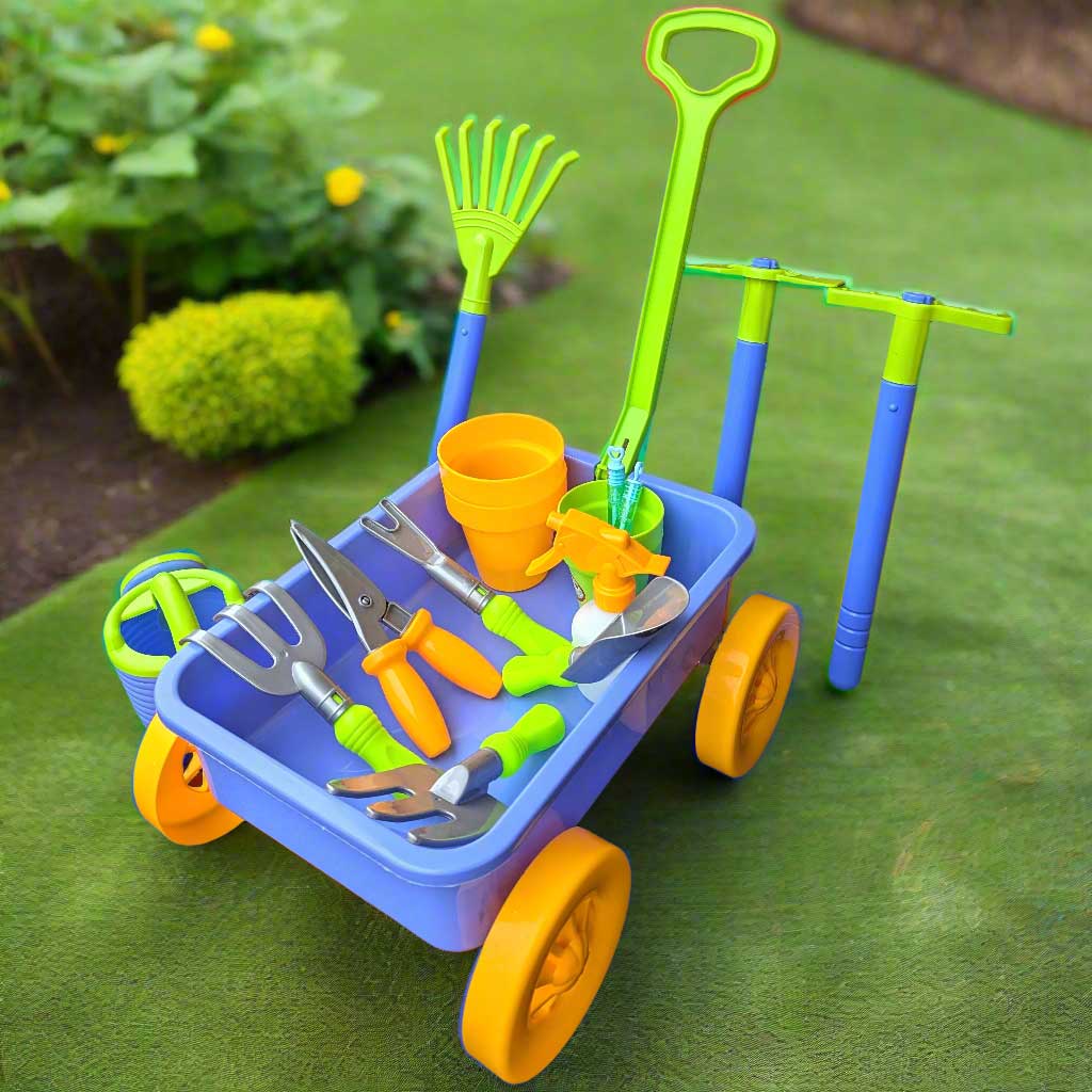 Childrens Gardening Trolley - 16 Accessories Included