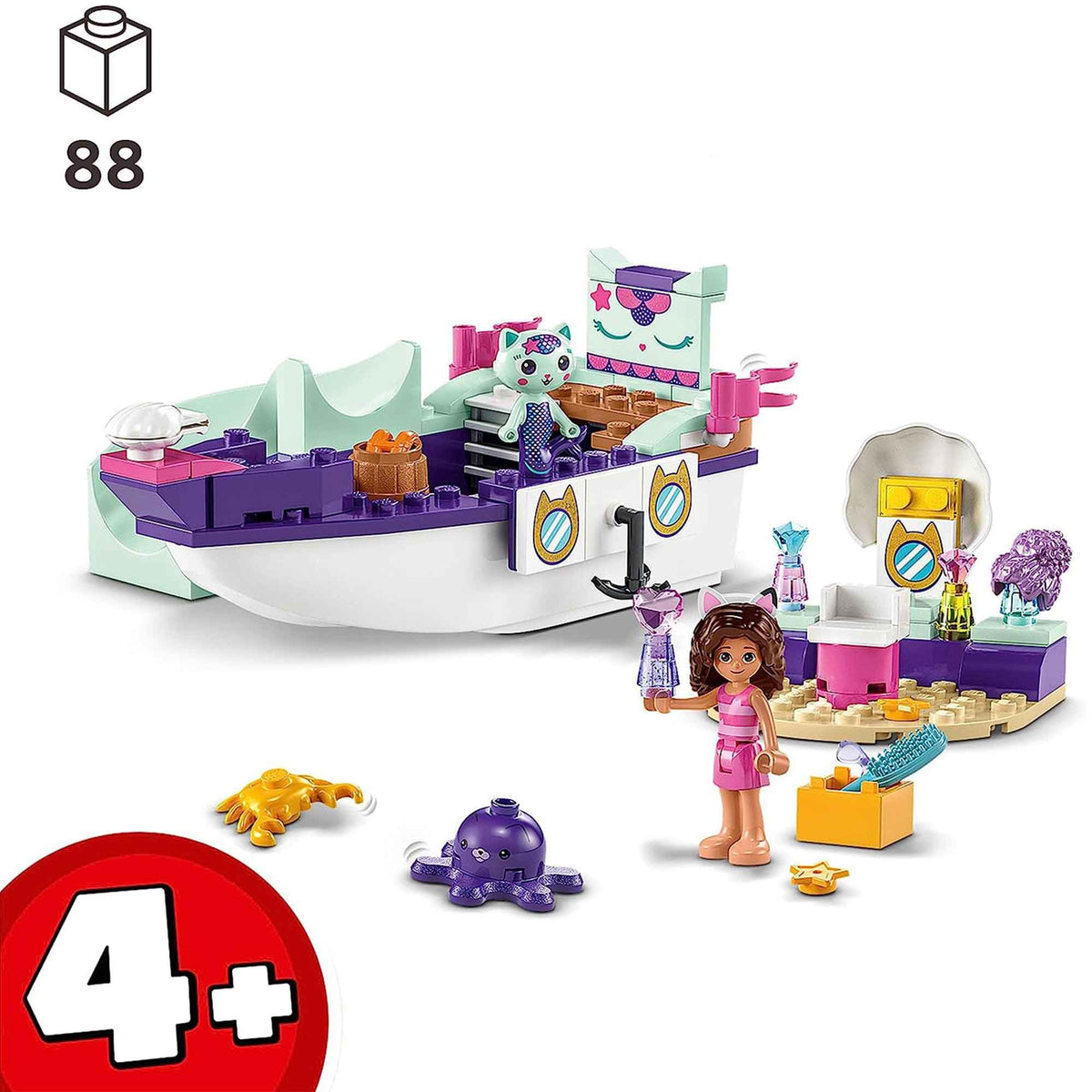 LEGO Gabby&#39;s Dollhouse Gabby &amp; MerCat&#39;s Ship &amp; Spa Set