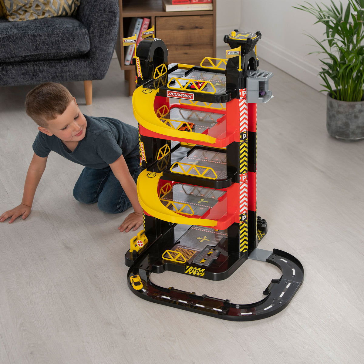 Teamsterz Metro City 5 Level Tower Garage - Includes 5 Die Cast Cars Cars &amp; Transporters