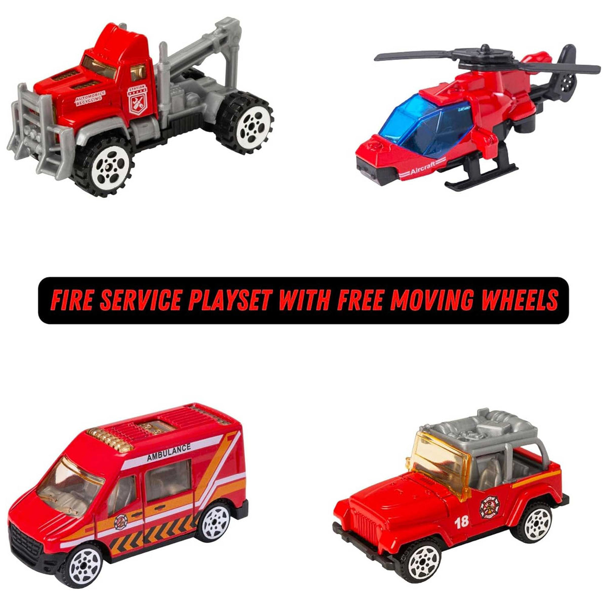 Teamsterz Fire Service Transporter Toy Truck Playset