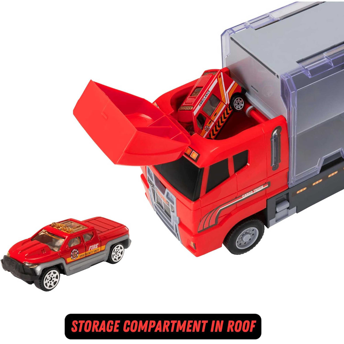 Teamsterz Fire Service Transporter Toy Truck Playset