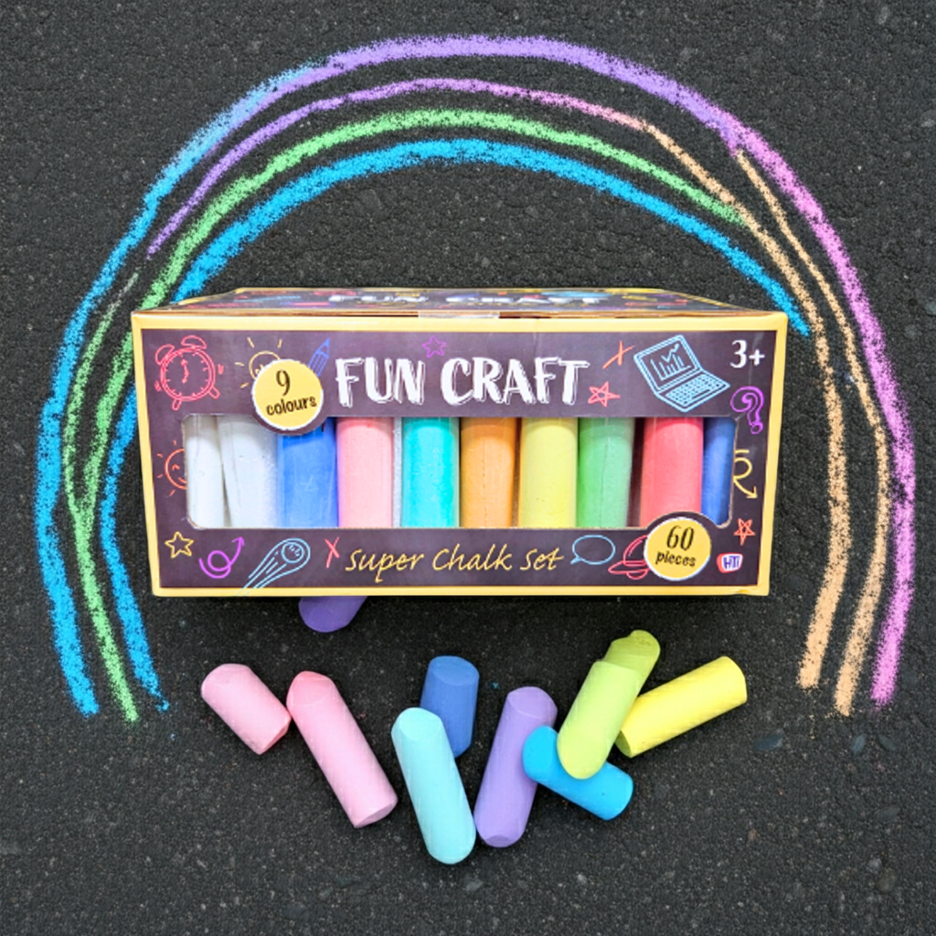 Fun Craft Chalk Set - 60 Jumbo Chalk&#39;s