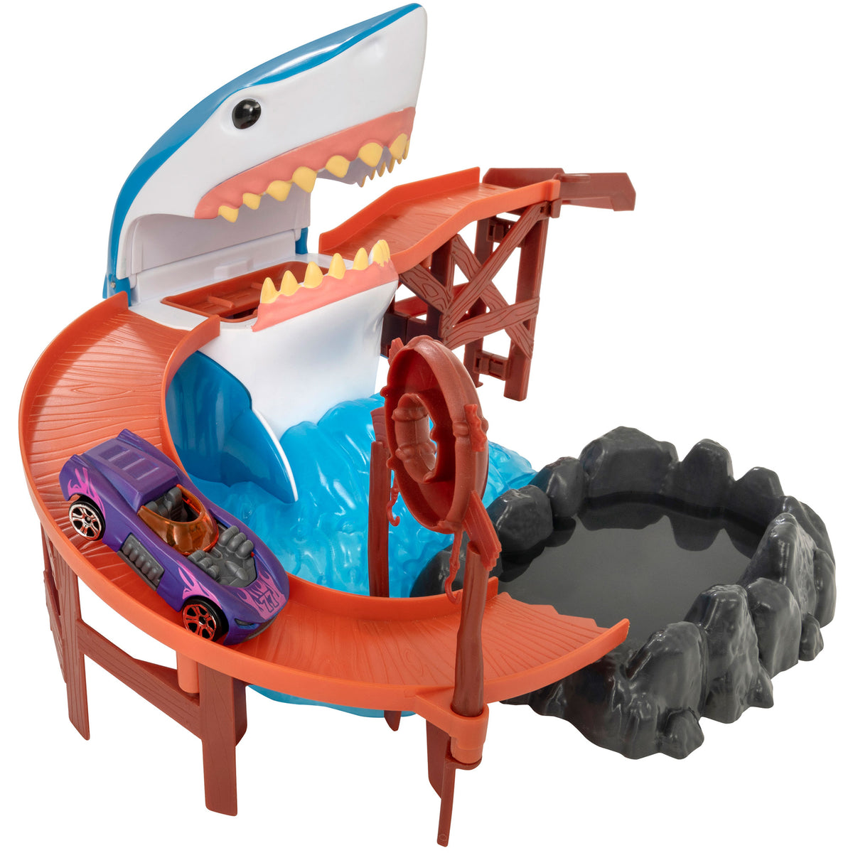 Teamsterz Colour Change Shark Bite Play Set - With 5 Cars