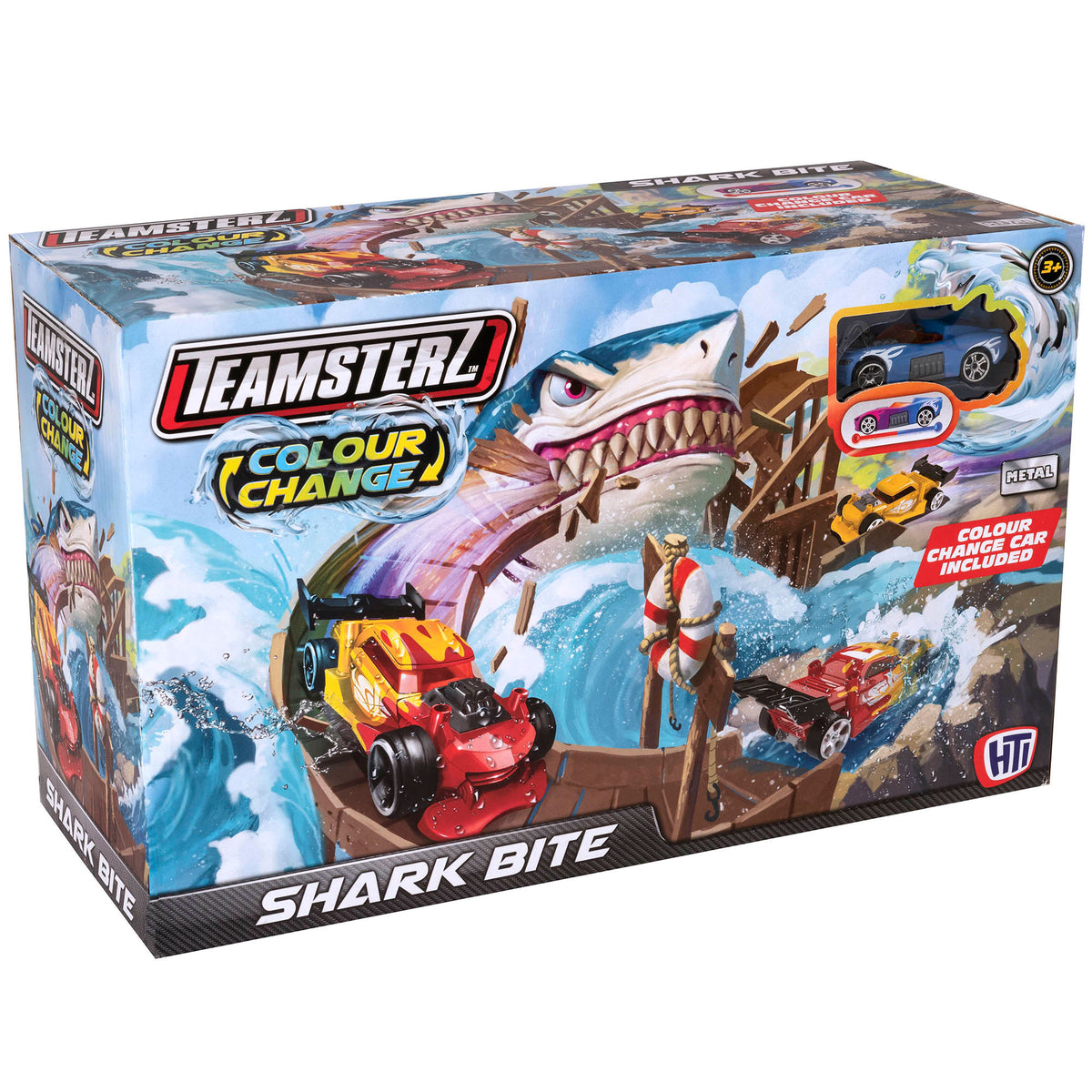 Teamsterz Colour Change Shark Bite Play Set Cars &amp; Transporters