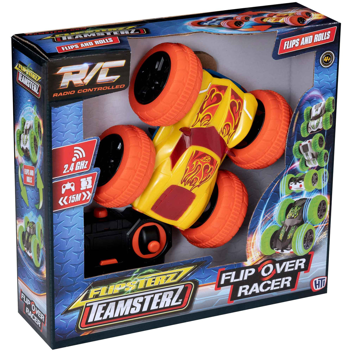 Flipsterz Remote Control Stunt Car - Yellow / Blue